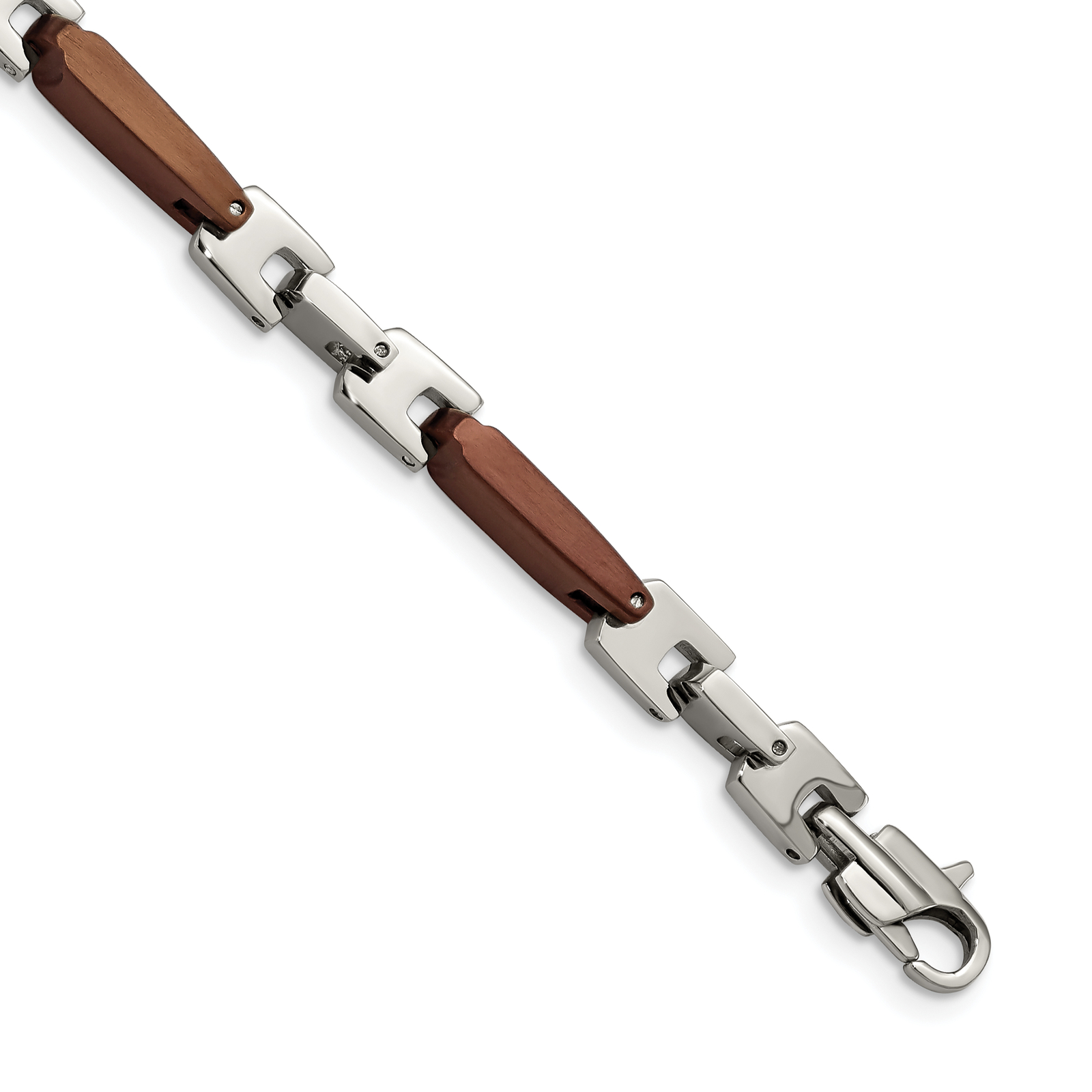 Chisel Stainless Steel Polished Brown IP-plated 8.25 inch Bracelet SRB352