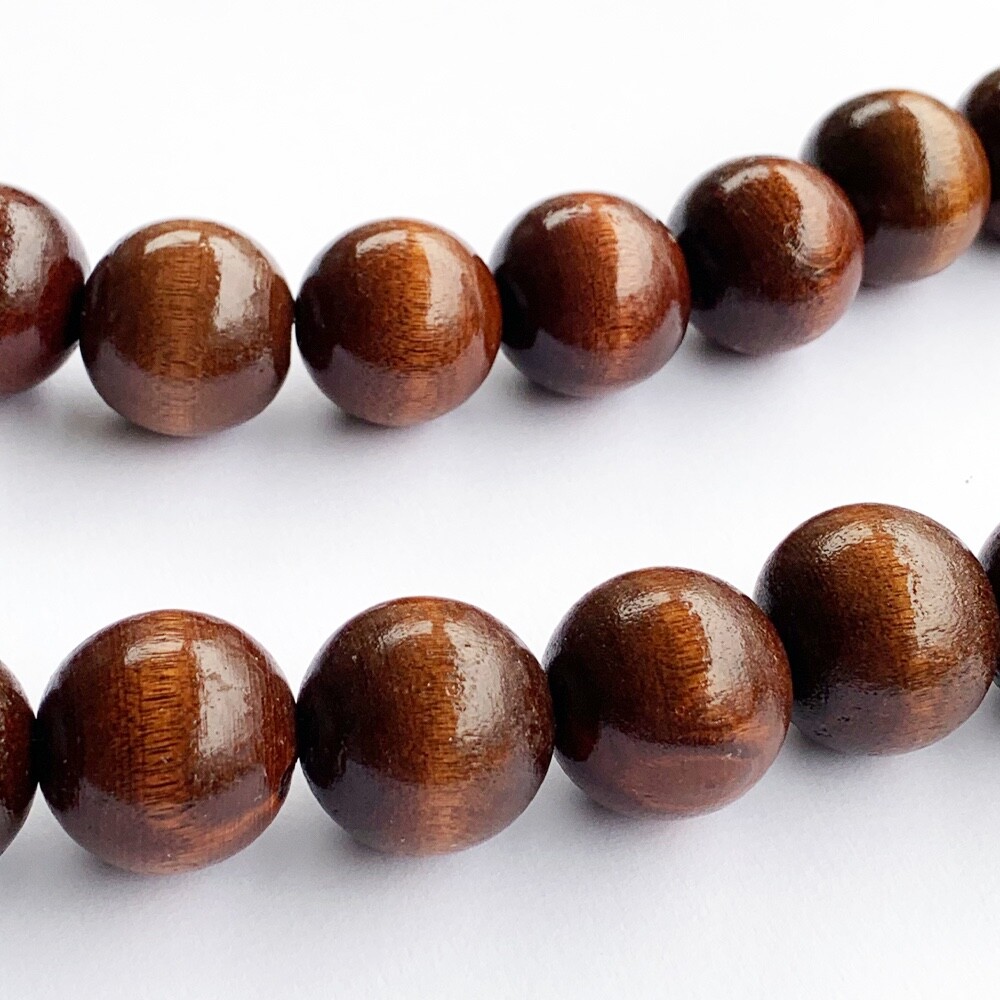 Wood Bead Necklace for Men – Handmade Wooden Necklace – Mens Boho Necklace Wood