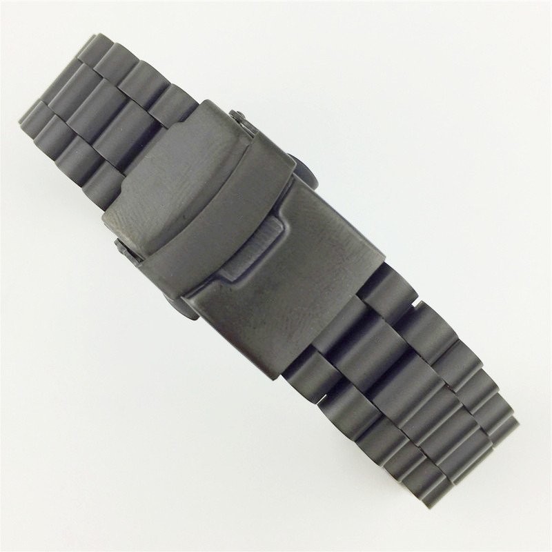 Solid Brushed Stainless Steel Watch Strap Band Wrist Bracelet 18 20 22 24 26mm