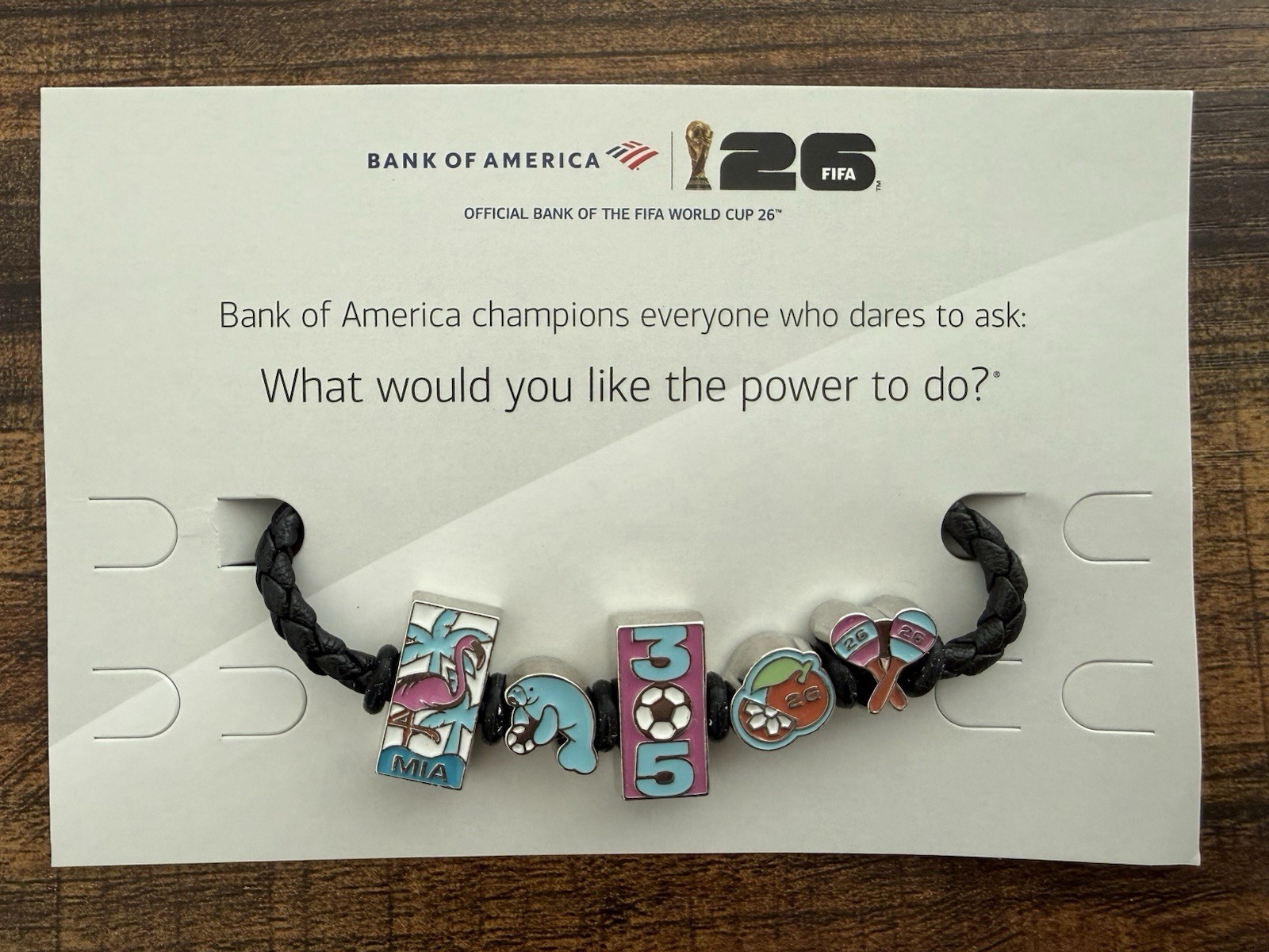 Bank of America FIFA World Cup 26 MIAMI EXCLUSIVE Black Bracelet Size Small