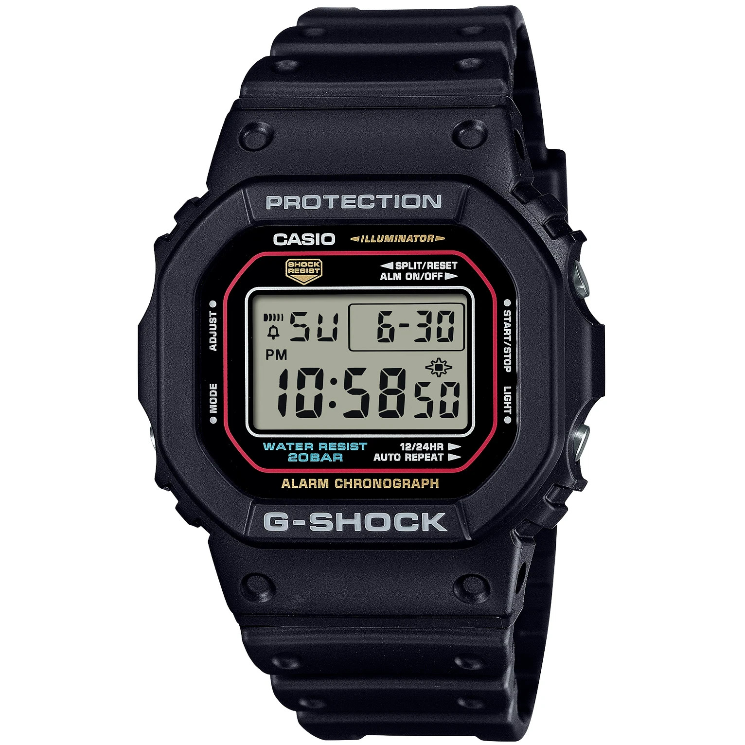 Unused CASIO G-SHOCK DW-5600RL-1JF Black Red Quartz Men Watch in Box