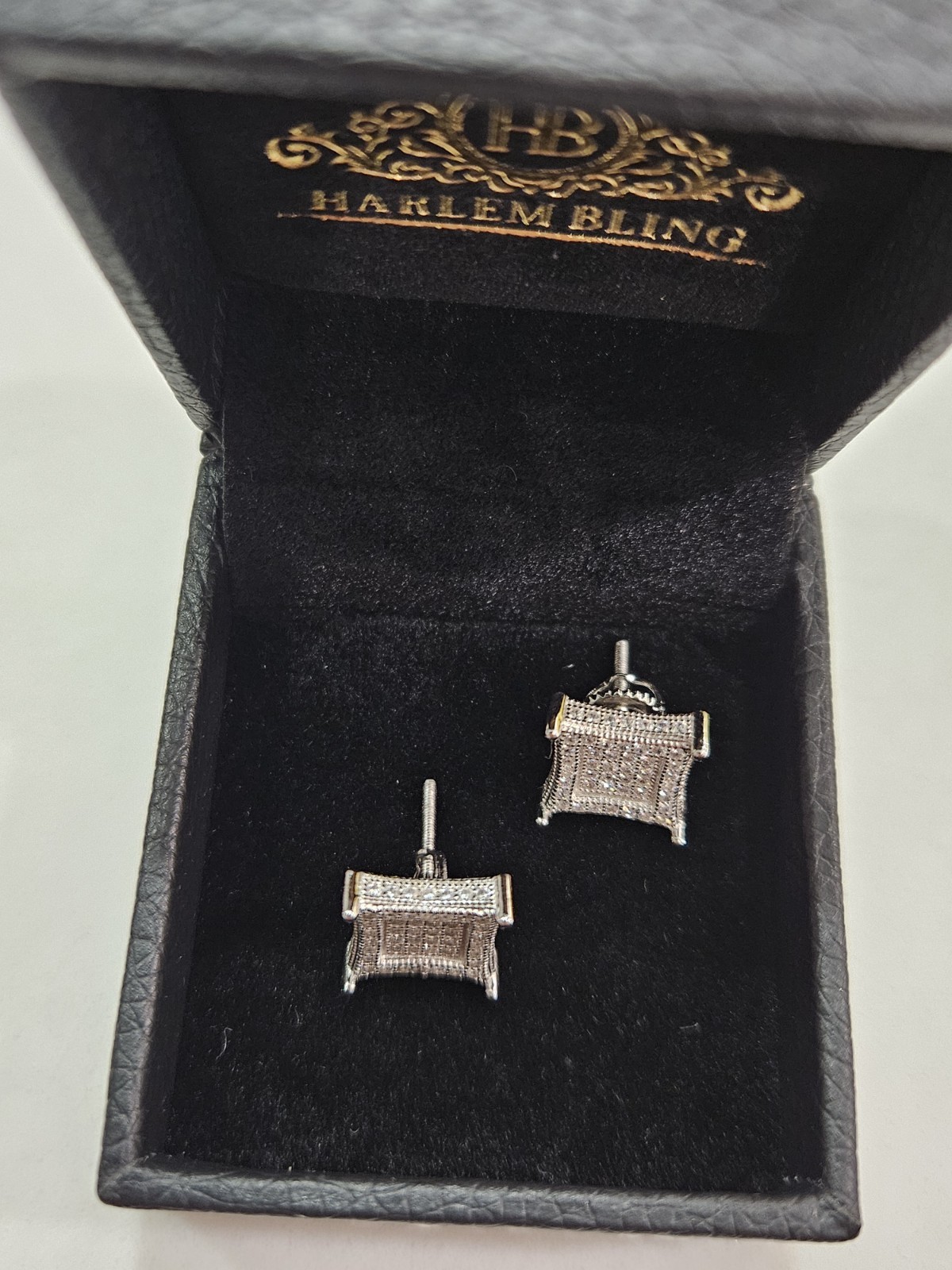 ICED OUT HARLEM BLING EARINGS