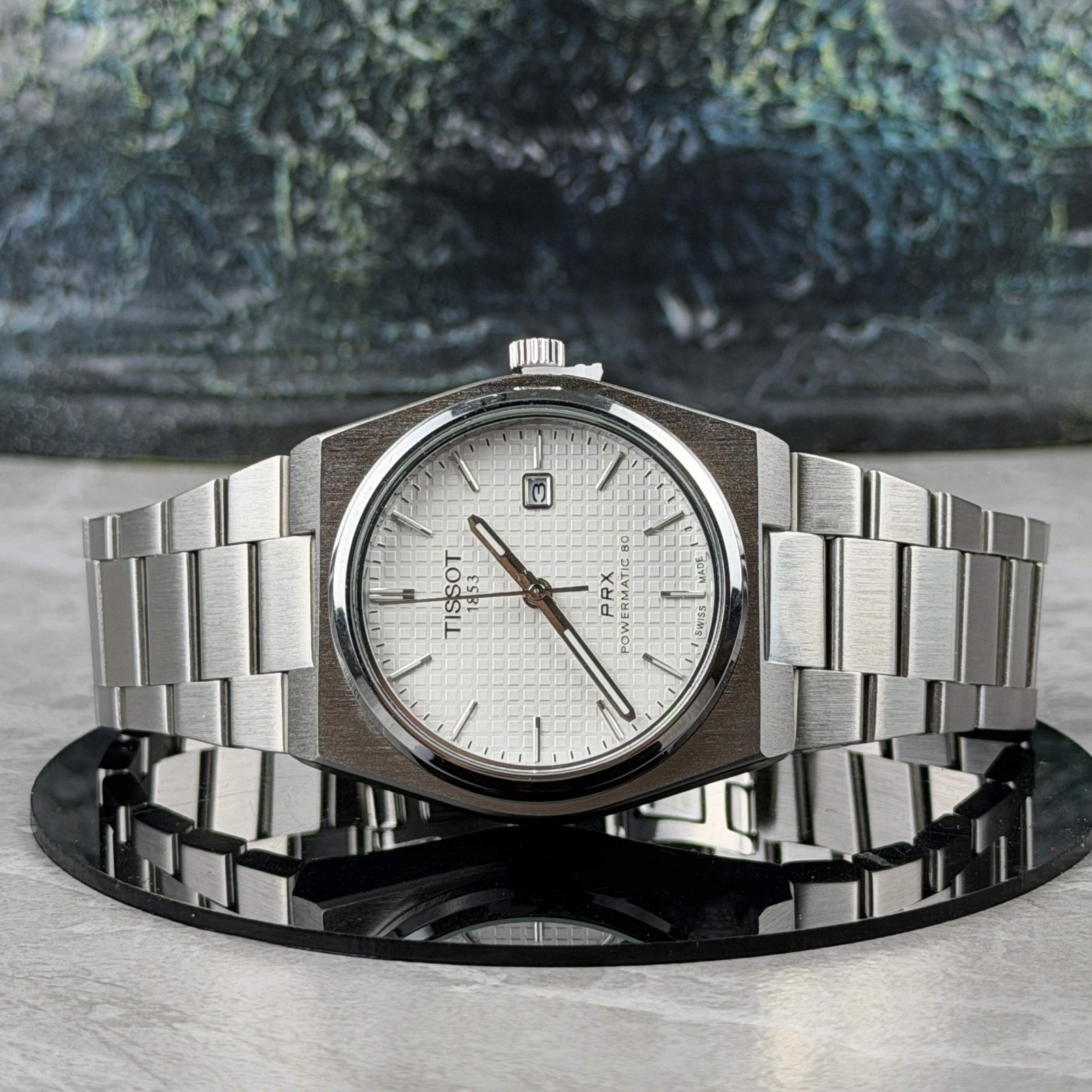 Tissot PRX 35mm Powermatic 80 White Mother of Pearl Dial Steel Watch New