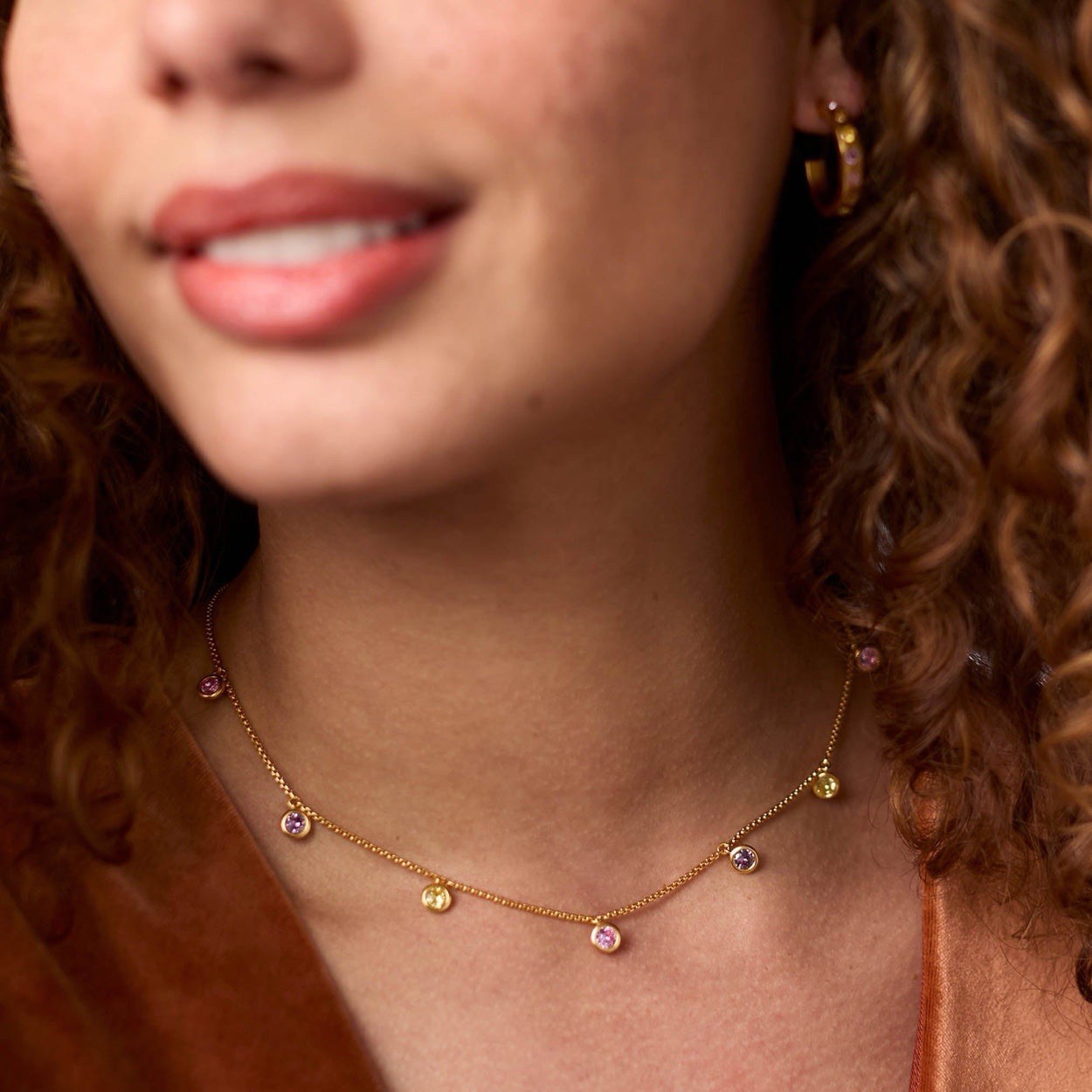 Julie Vos Rainbow Delicate Necklace