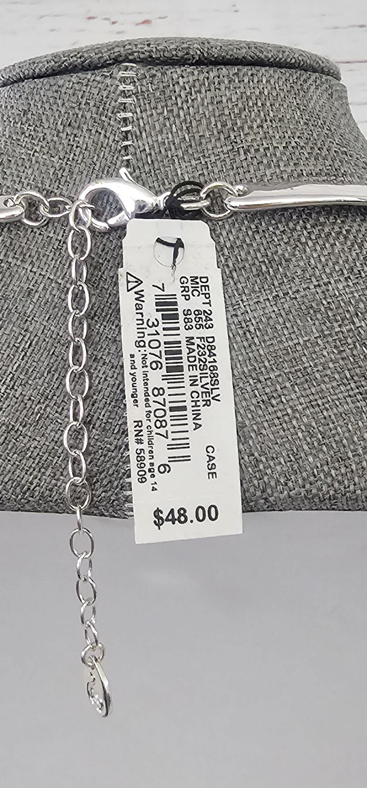 Scroll By Dillard’s NWT Silver tone Nickel Free Adjustable Collar Necklace