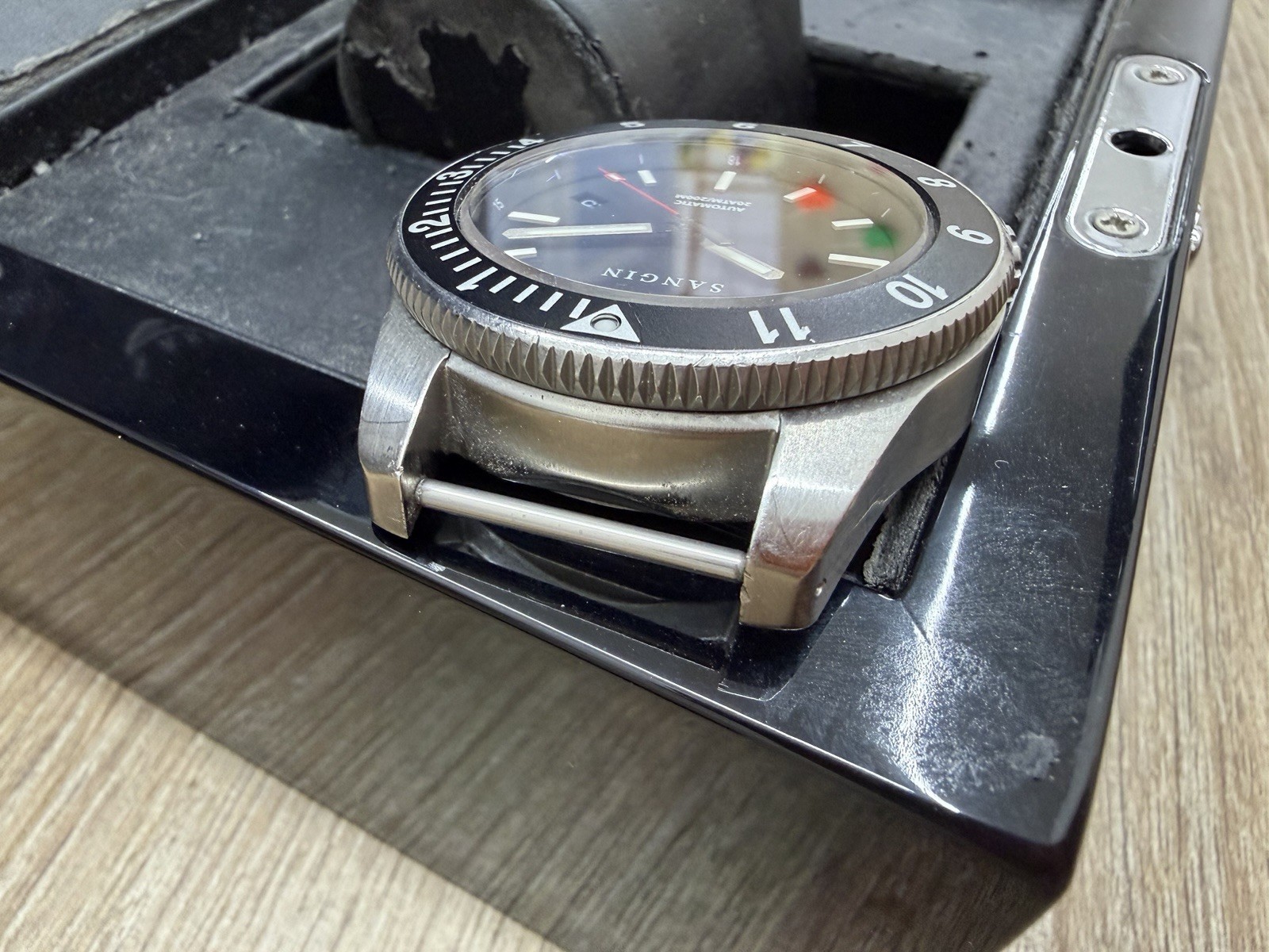 Sangin Instruments Atlas Automatic Watch BRUSHED Stainless Steel 20 ATM