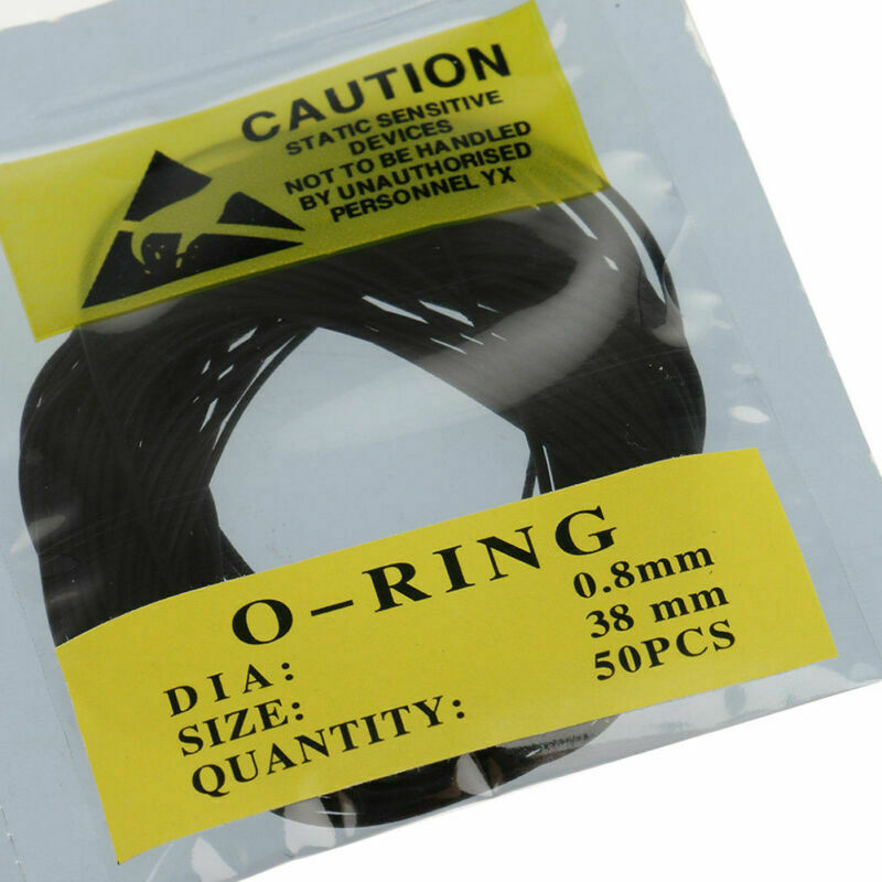 500Pcs 31-40mm Rubber O-Ring Watch Back Cover Waterproof Seal Gaskets 0.8mm Diam
