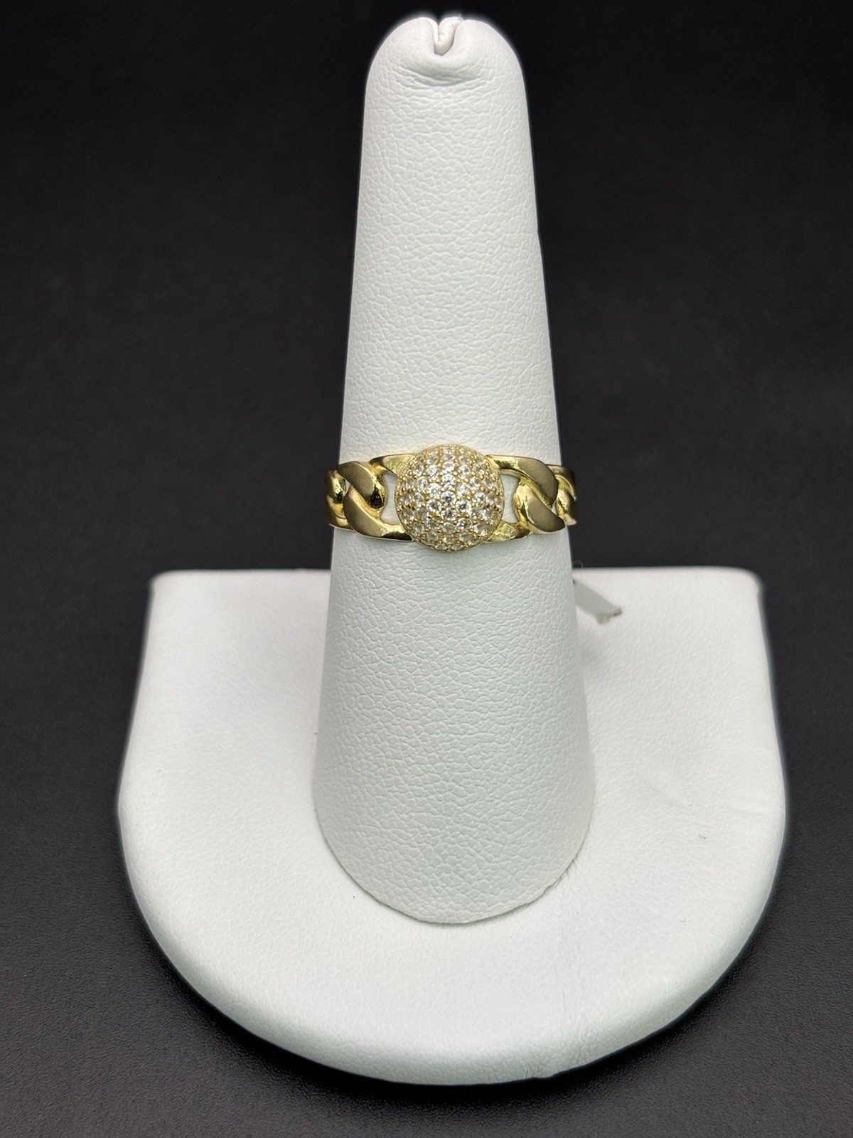 10k Solid Gold Ring Spere Shape