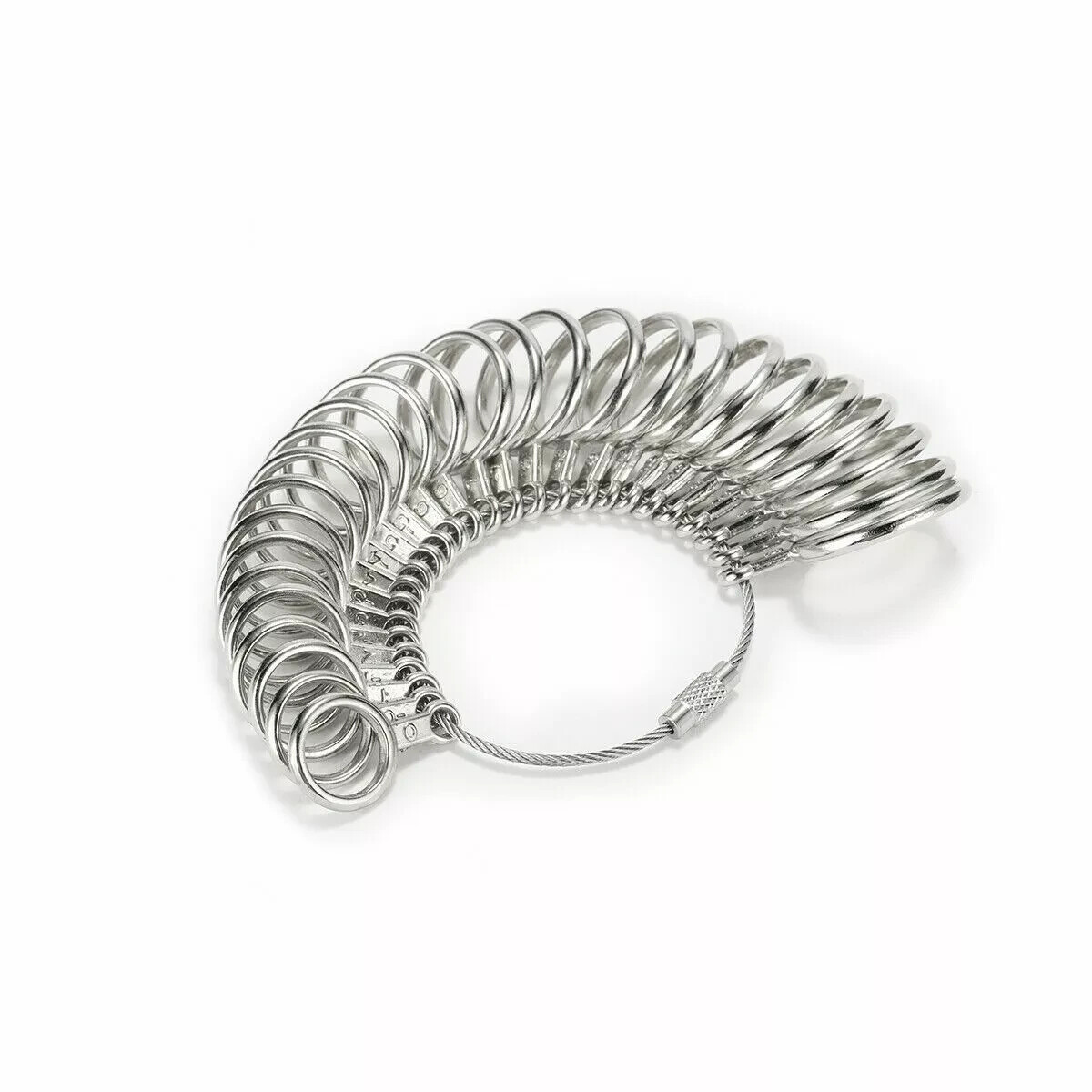 Metal Ring Sizer Guage Mandrel Finger Sizing Measure Stick Standard Jewelry Tool