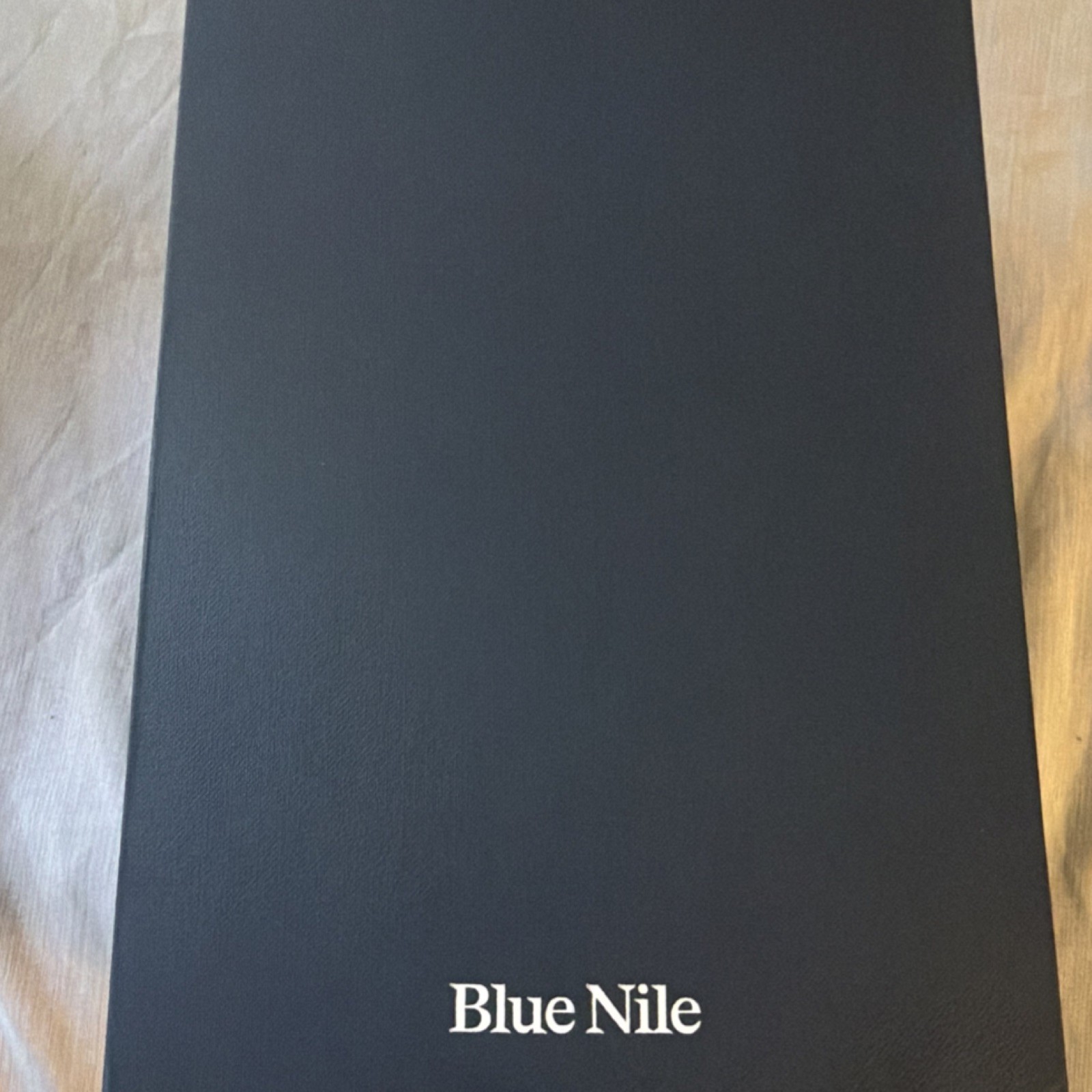 Blue Nile Lined Blue Rectangle Jewelry Gift Box w/ Insert, Empty Box