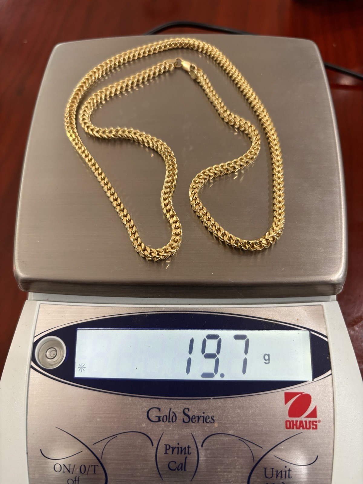 Used 14k Gold Franco 24 4mm Necklace Chain Better Deal 19.7 Grams