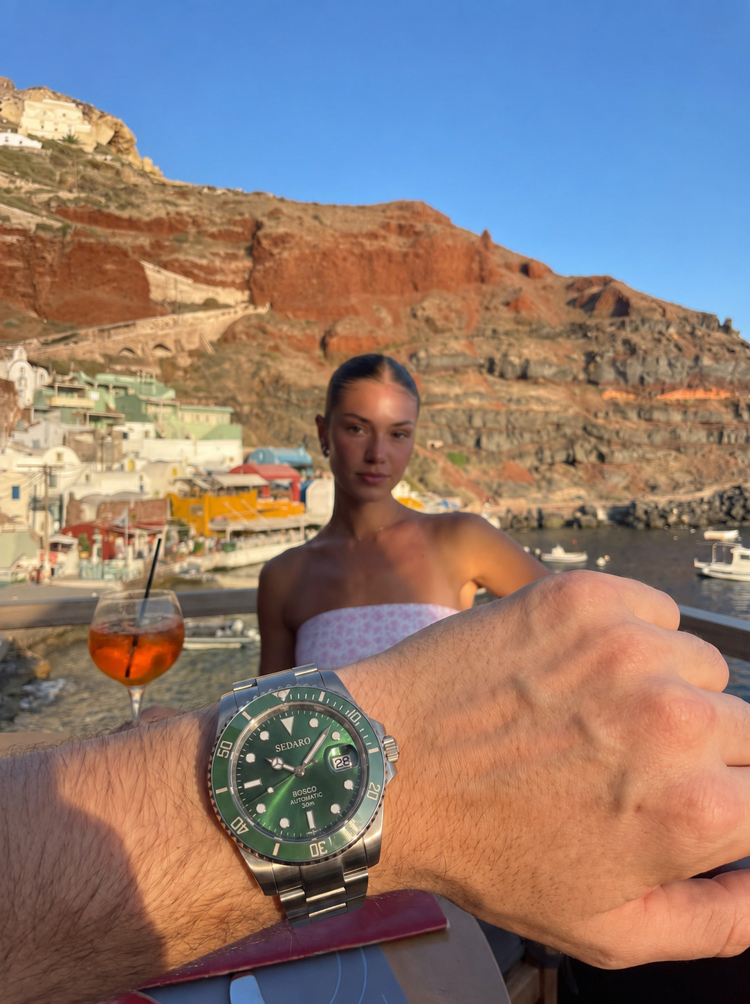 SEDARO Diver Watch NH35 Automatic Green Dial Sapphire Crystal Steel 41mm