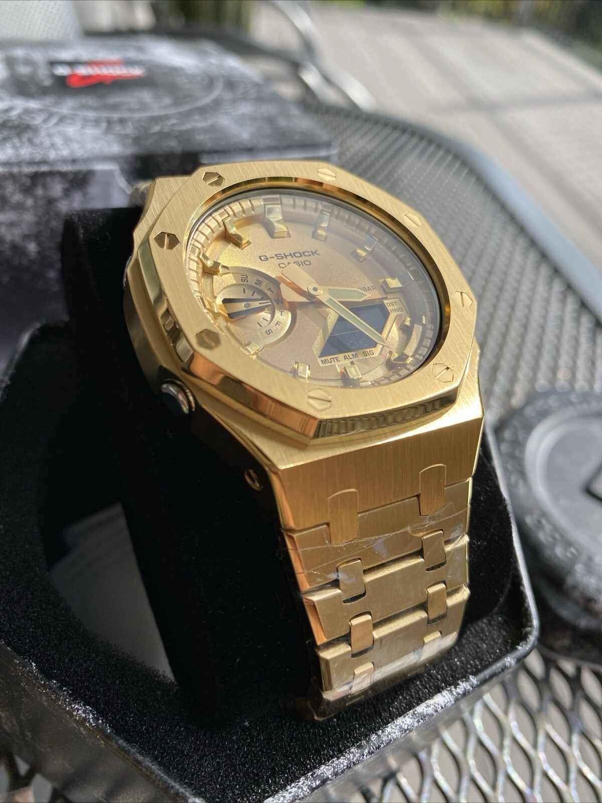 New Casio G-Shock Gold Color GA2100 All Yellow Gold custom modification