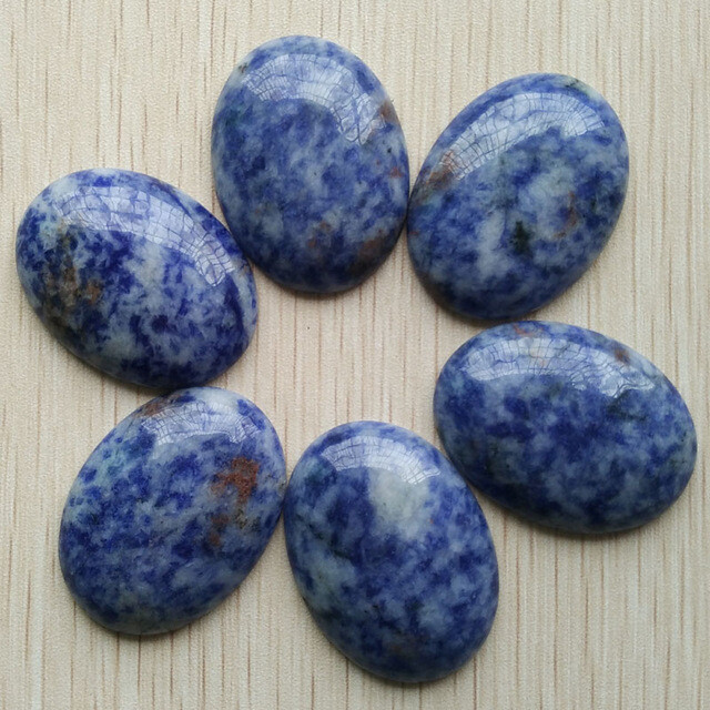 12pcs Natural Stone Mixed Oval CAB CABOCHON Beads 30x40mm DIY Jewelry No Holes