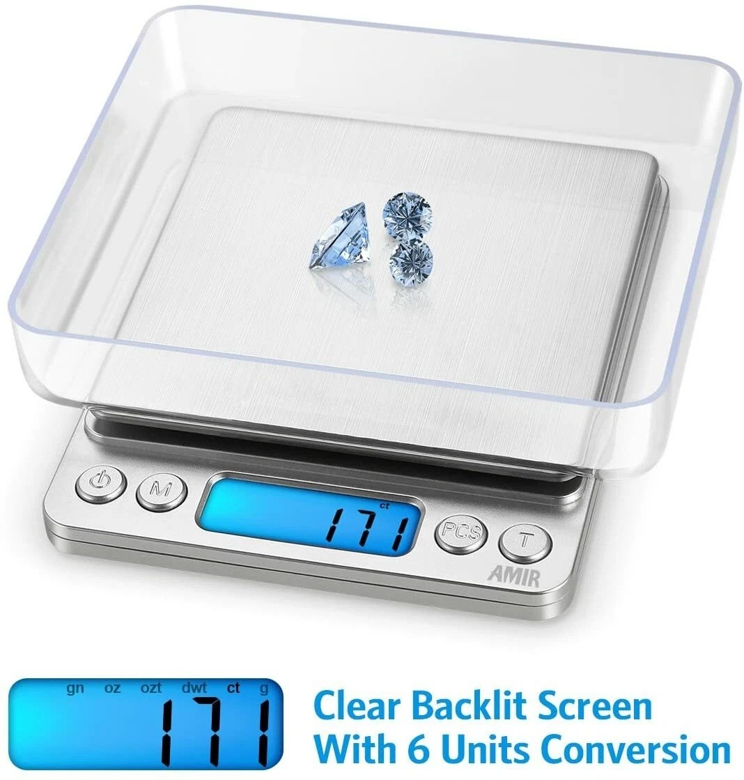 Digital Weight Scale Kitchen Jewelry Gold Grain Food MiniSize Gram 3000g x 0.1g