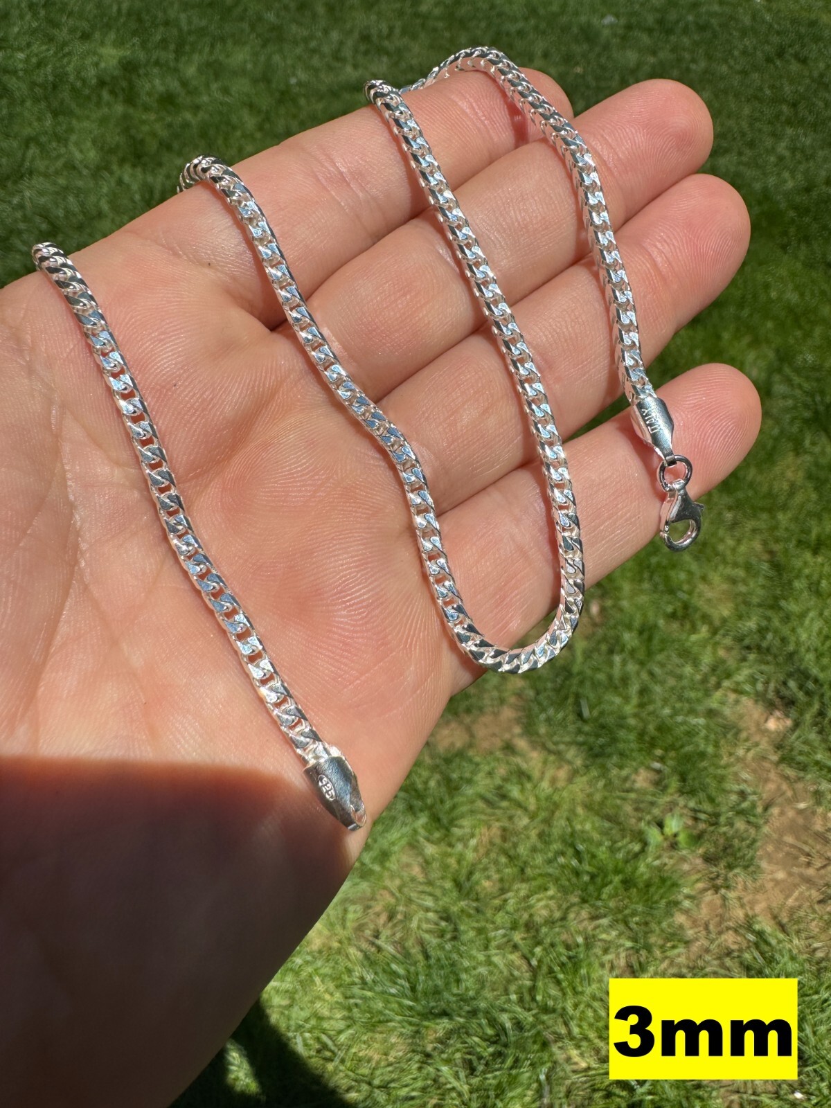 Real Solid 925 Sterling Silver Franco Chain 2-5mm Box Necklace Men Ladies 18-30″