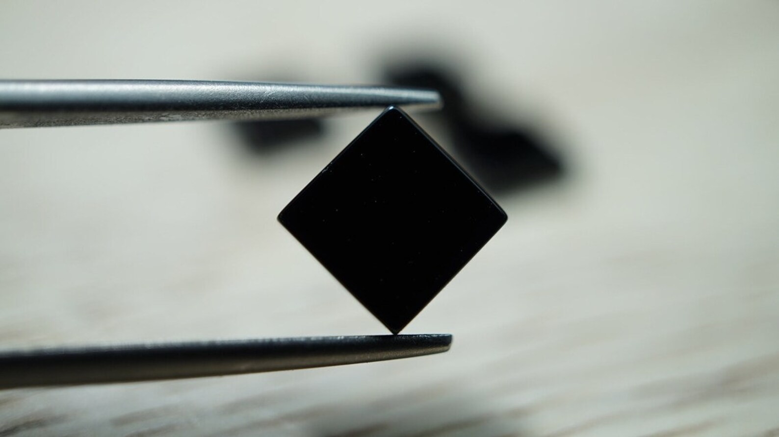 Natural Black Onyx Square Bothside Flatback 10mm To 25mm Loose Gemstone