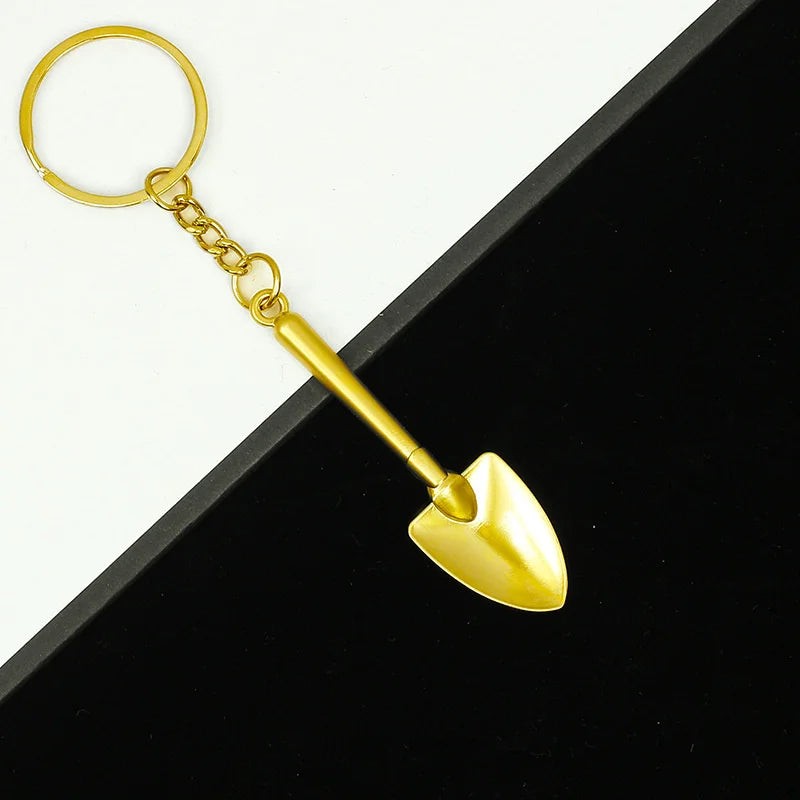 Mini Shovel Key Ring Powder Ladle Scoop Spatula Metal Shovel Silver