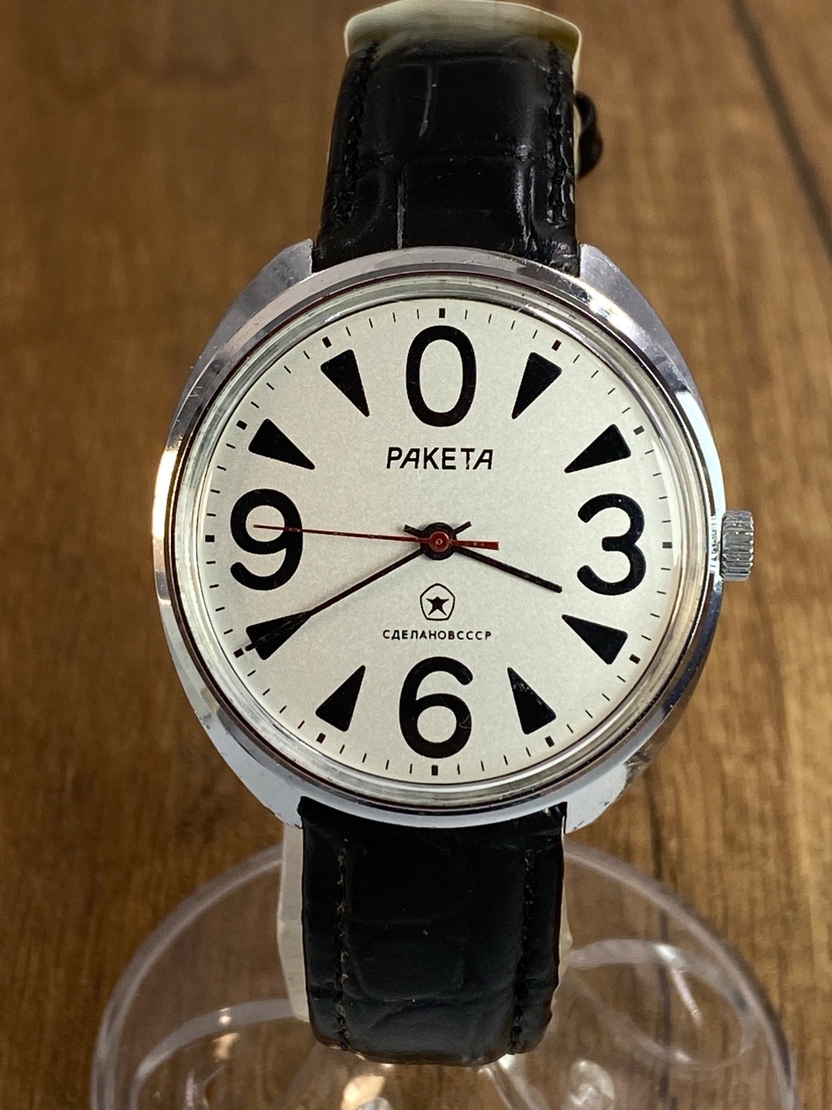 Raketa Big Zero mechanical cal. 2628H vintage Soviet Era mens wristwatch