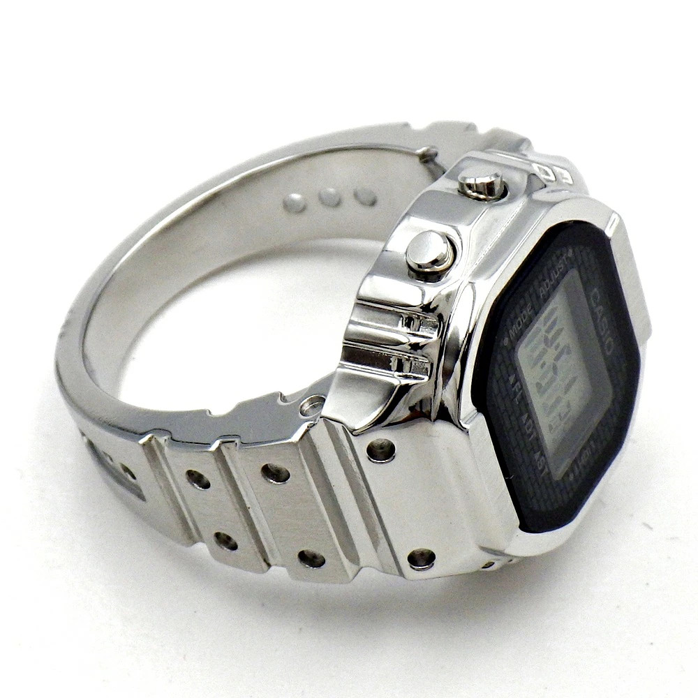 CASIO CRW 001 1JR RING WATCH 50th Anniversary Model Full Metal Quartz Digital Si