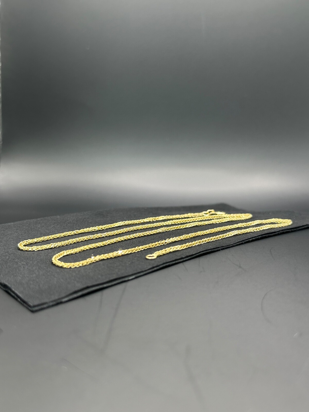 14K Yellow Gold Spiga Wheat Chain Necklace 22” 2.0mm 585 Hallmark Genuine Gold
