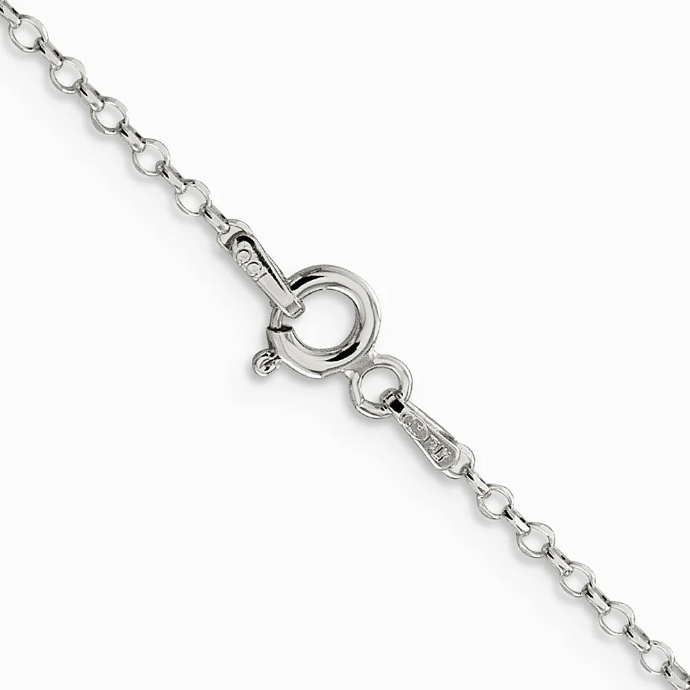 Sterling Silver 1.75mm Diamond-Cut Rolo Cable Chain Necklace 16″-30″
