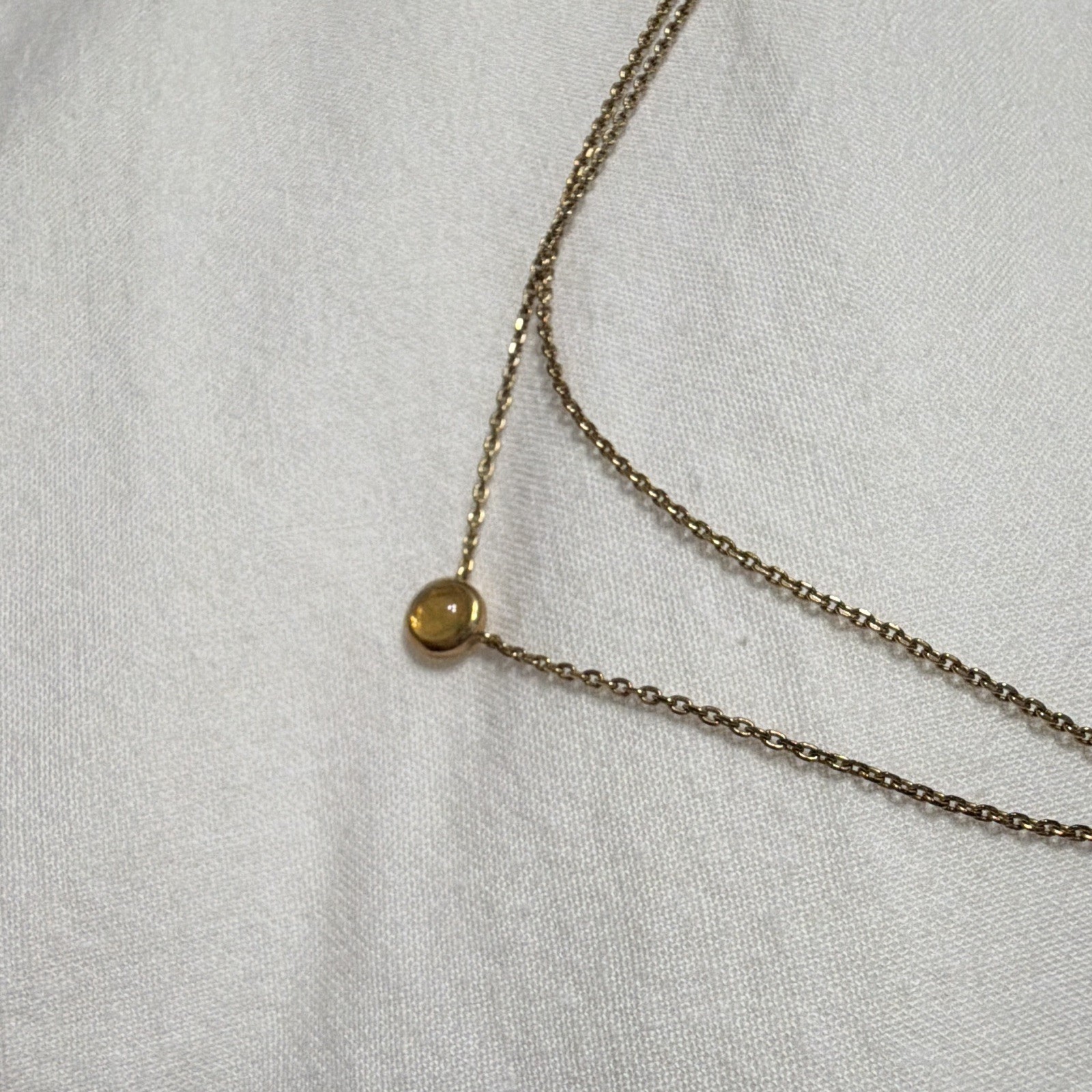 MEJURI Layered Opal Pendant Necklace 18k Gold Vermeil Round Bezel
