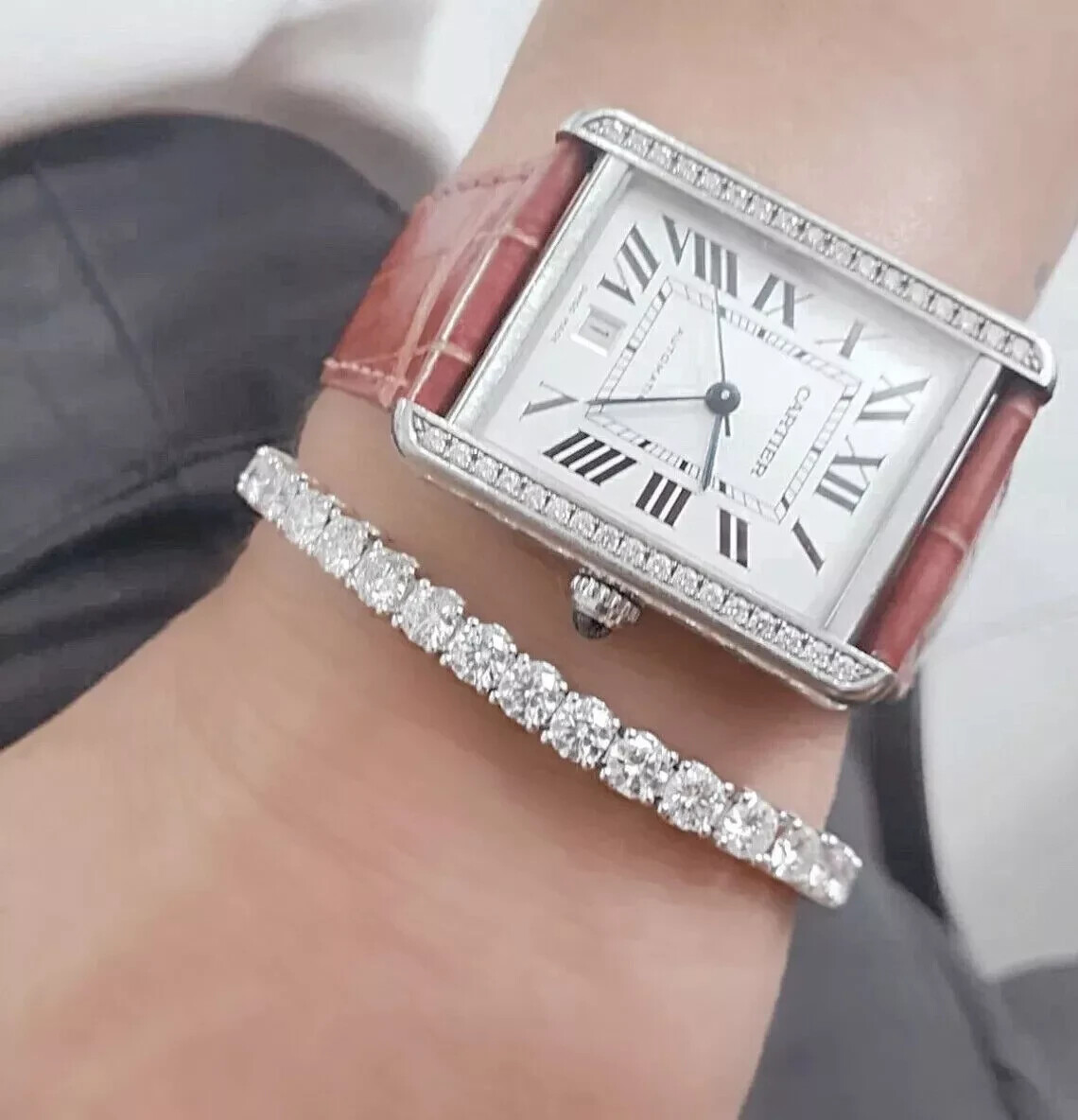 12Ct Lab Created Round 4mm Diamond Tennis 7.5″ Bracelet 14K White Gold Plated