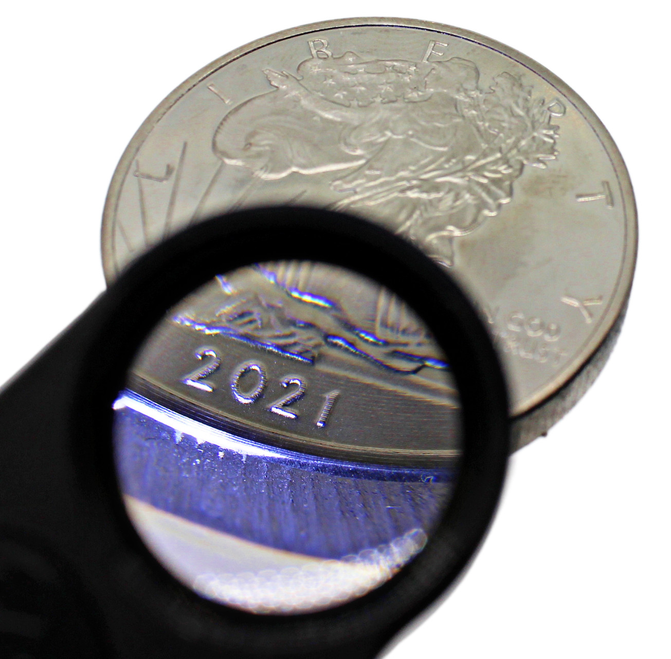With LED 30X 60X Black Illuminated Jewelry Magnifier Foldable Magnifying Glass