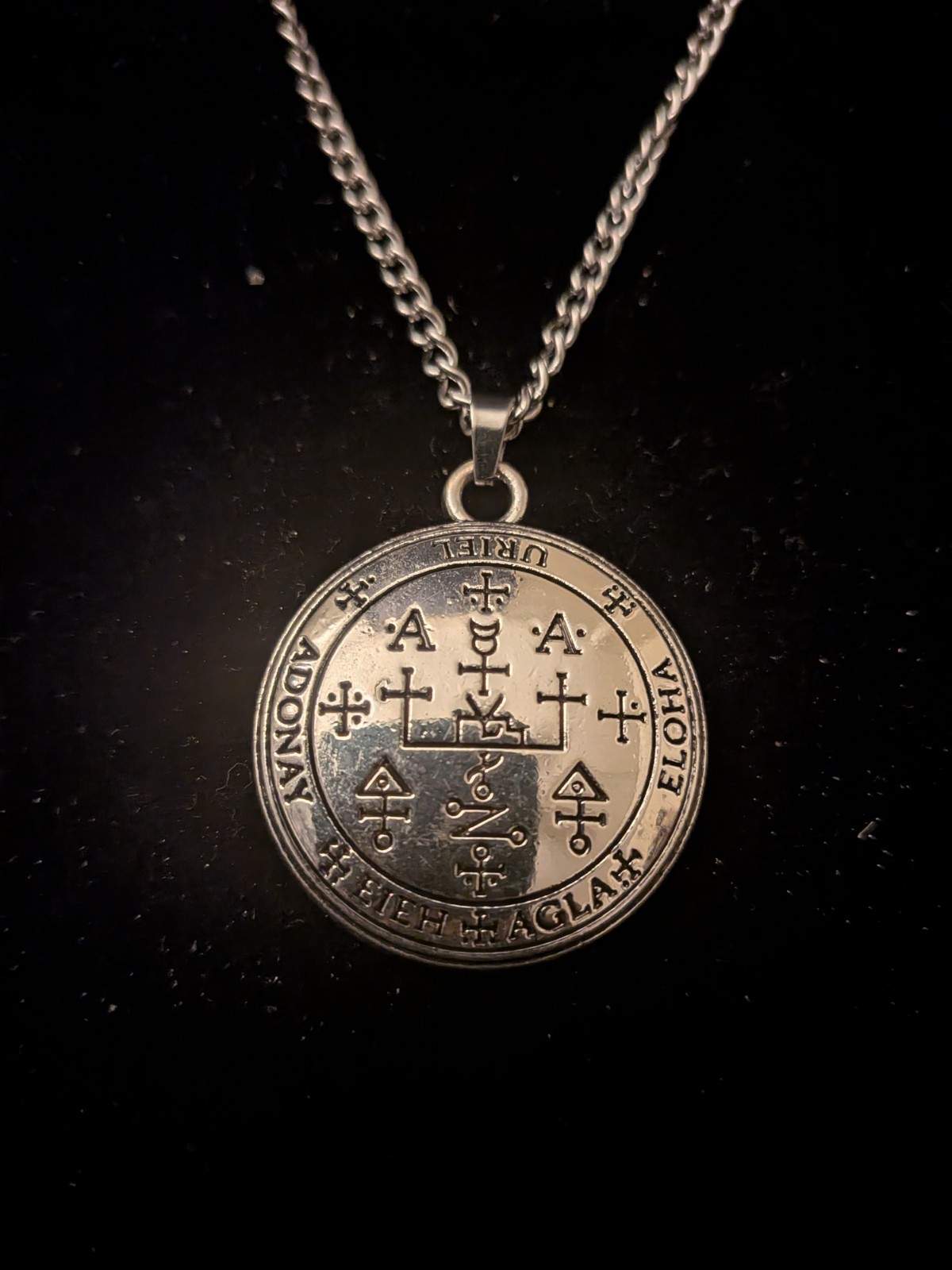 7 Archangels Talismans: Seal of Uriel, Pendant, W/20″ Chain, Silver Plated