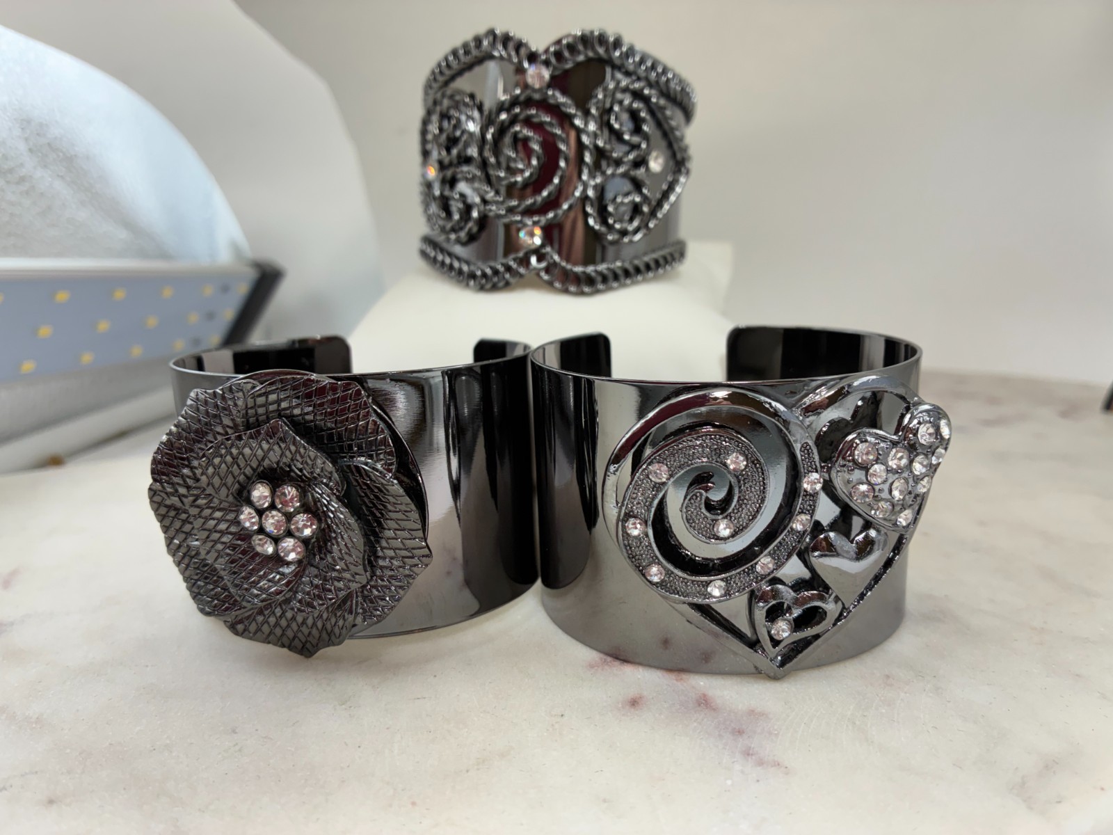 Bulk 24 Pcs Silver Tone Metal Cuff Bangles Bracelets Mixed Styles Wholesale