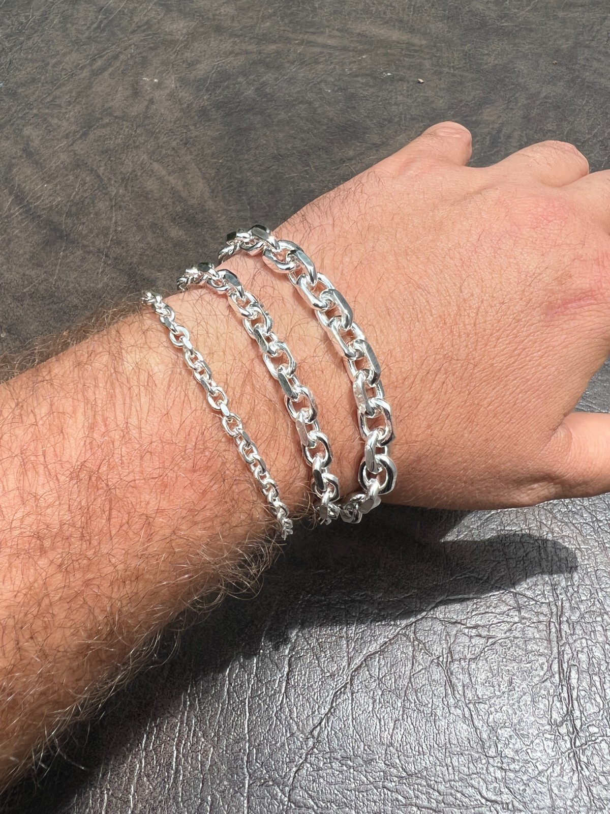 Real 925 Sterling Silver Anchor Cable Chain / Bracelet Rolo Necklace 4-8mm Italy