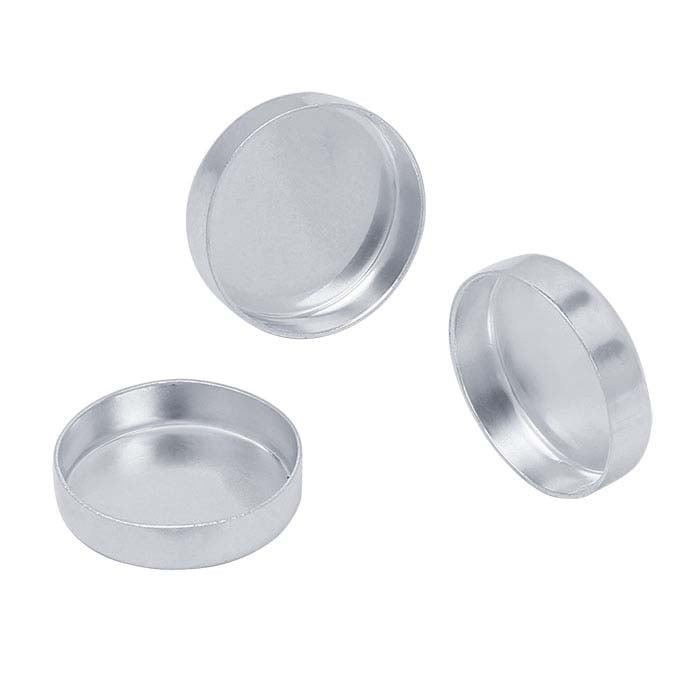One 7mm Round Plain Sterling Silver Bezel Cup 32gauge Setting