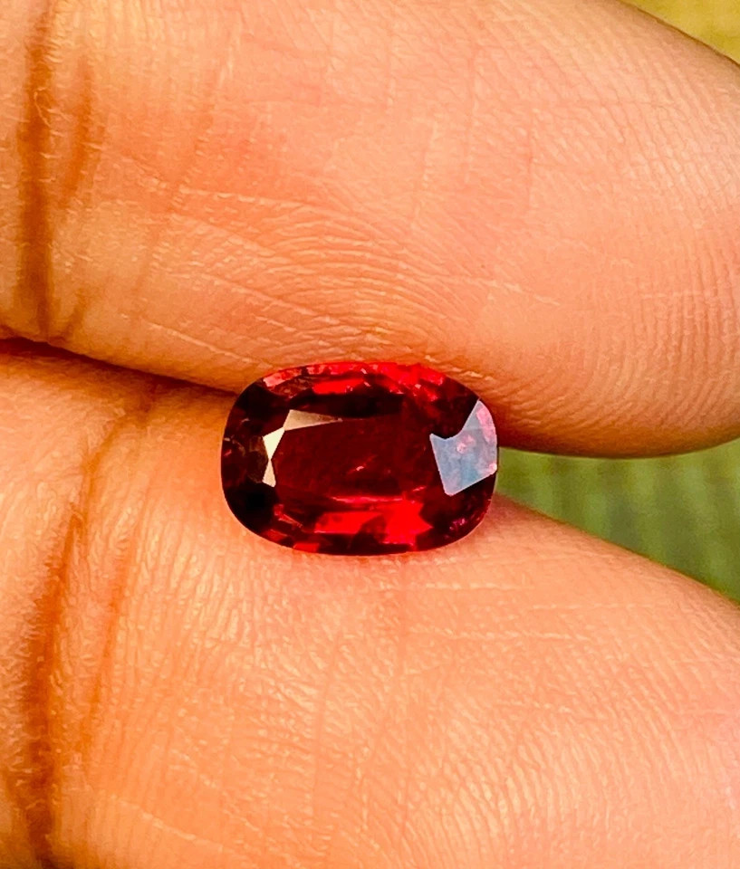 Pigeon Blood Red Ruby 14 Ct Beautiful Genuine Cushion CertifiedLoose Gemstone `