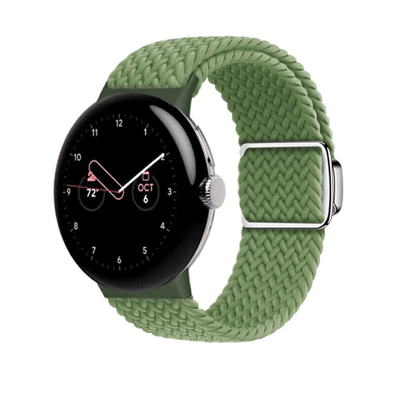 For Google Pixel Watch 3 41/45MM Replacement Magnetic Woven Nylon Elastic Band