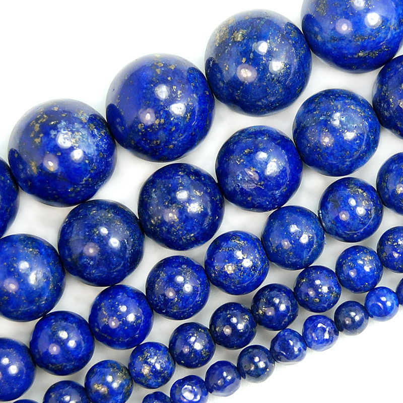 Natural Lapis Lazuli Gemstone Beads 15″ 4mm 6mm 8mm 10mm 12mm 14mm Pick Size
