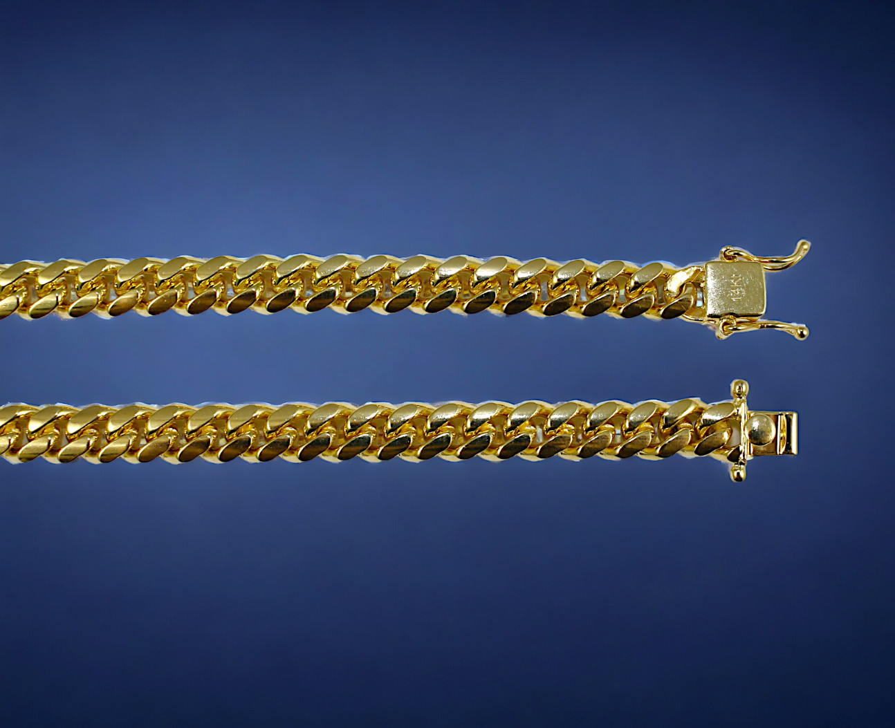 14K Yellow Gold SOLID Miami Cuban Necklace Bracelet Chain Gold 2mm-16mm 7″-30″