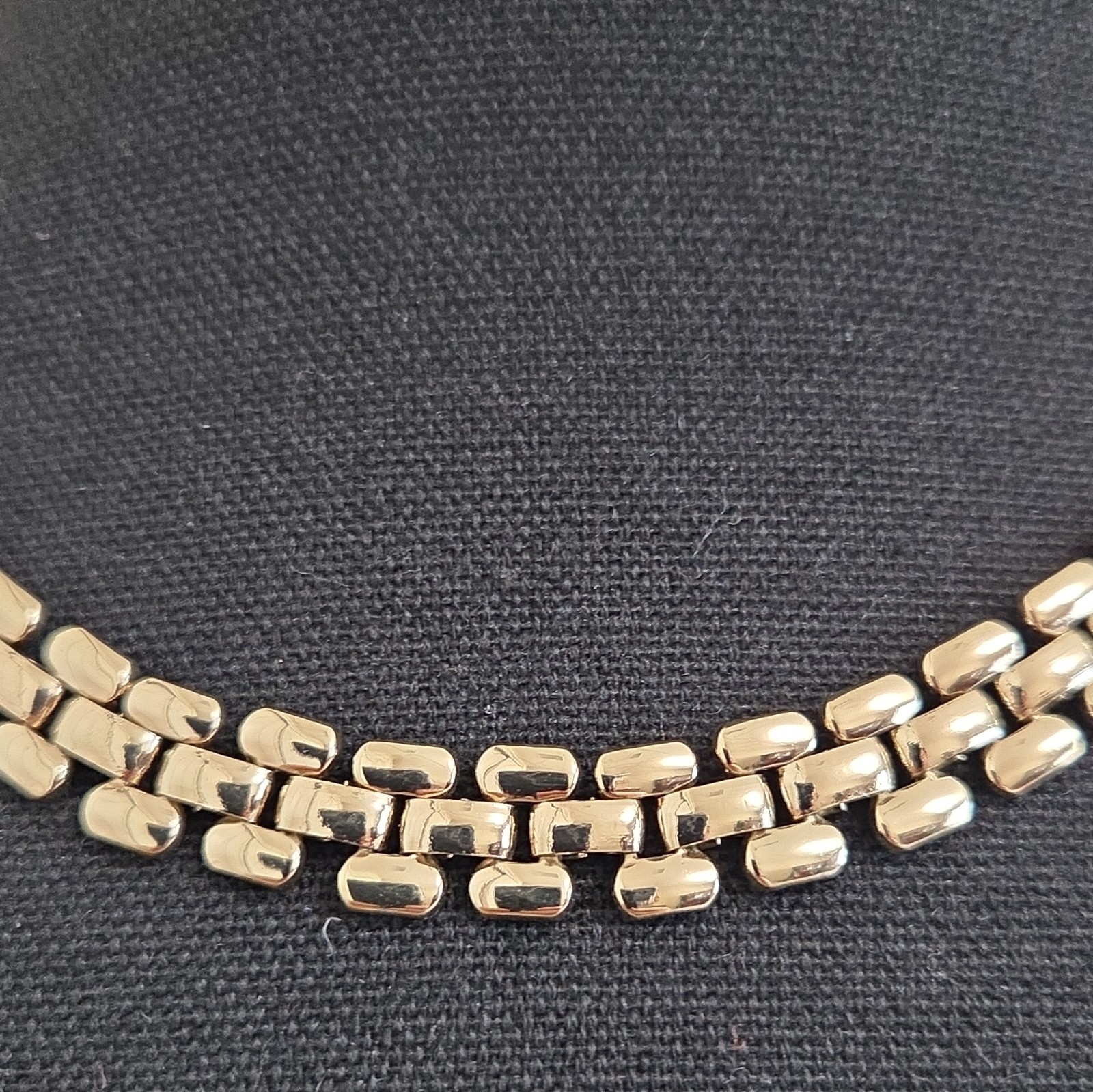 Gold Tone Double Strand Link Chain Necklace Extender Adjustable Lobster