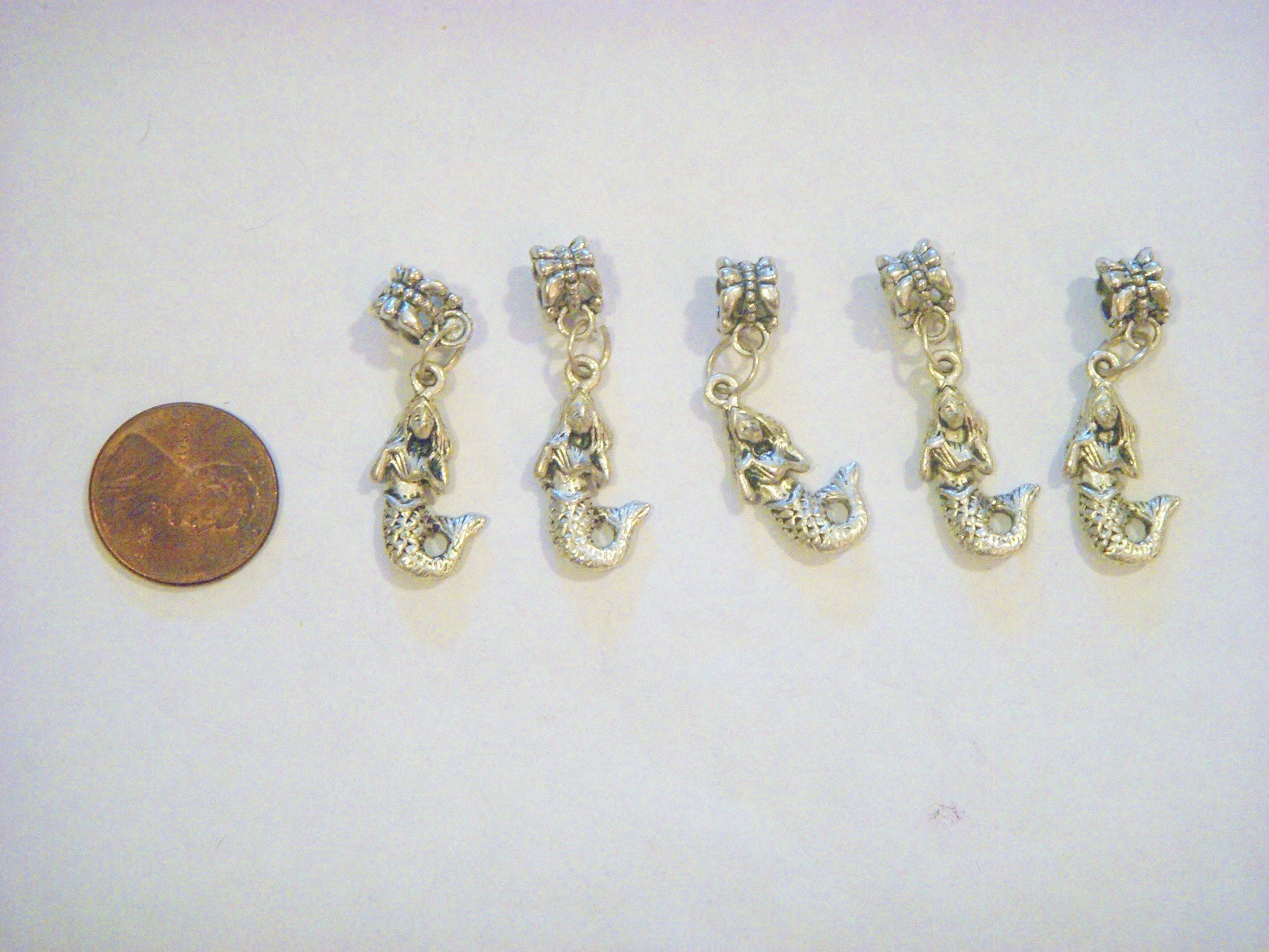 MERMAID – TIBETAN SLIVER SINGLE CHARM DANGLE FOR BRACELETS OR PENDANTS