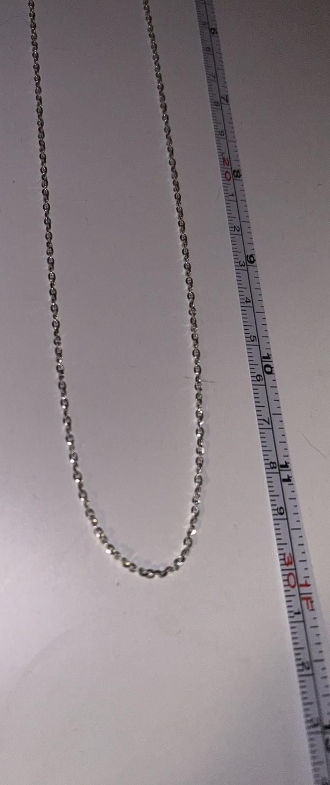 24” Twisted Rock 925 Sterling Silver Unisex Chain 1mm Width 925 Stamped