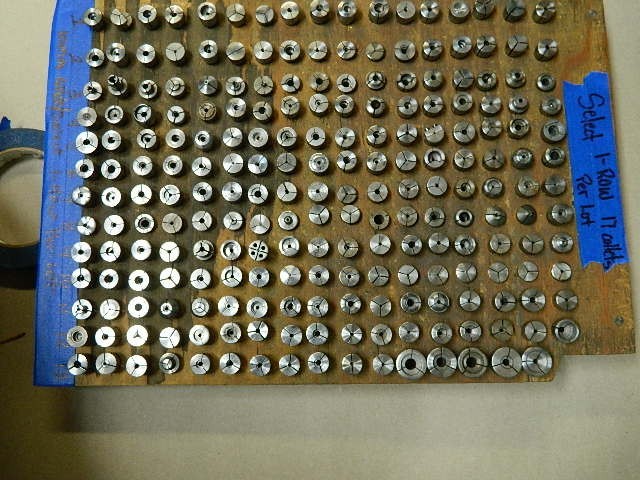 Watchmakers Lathe 10MM D Collets 17 collets in lot FITS LEVIN SELECT ROWS 1 – 13