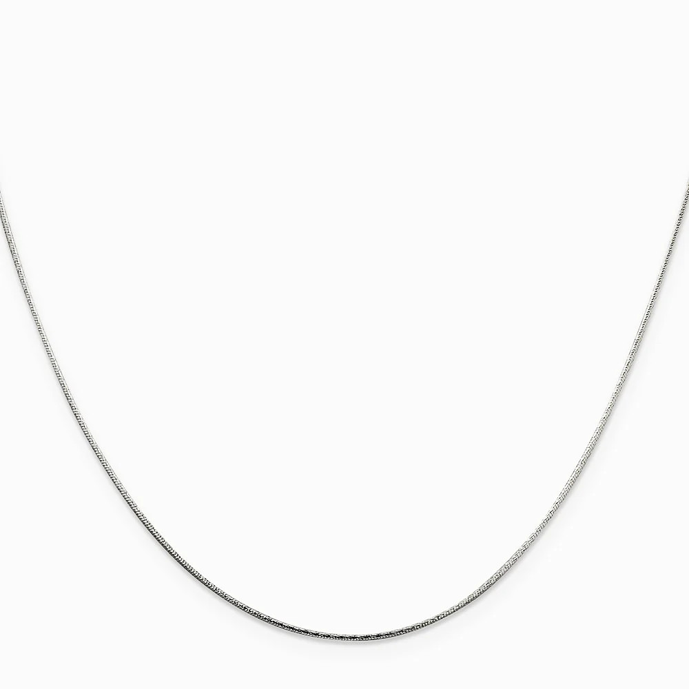 Sterling Silver .85mm Diamond-Cut Snake Chain Necklace 16″-30″