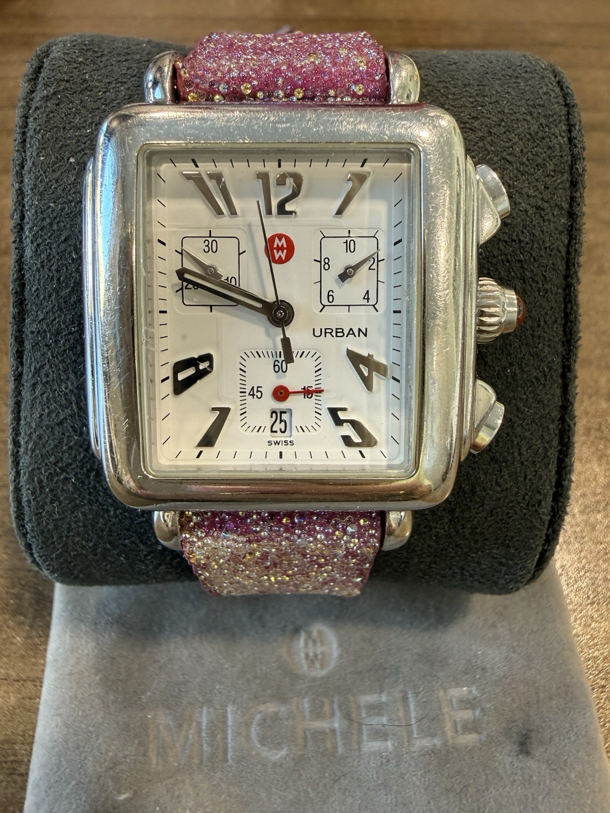 Michele Deco Stainless Steel Ladies Watch