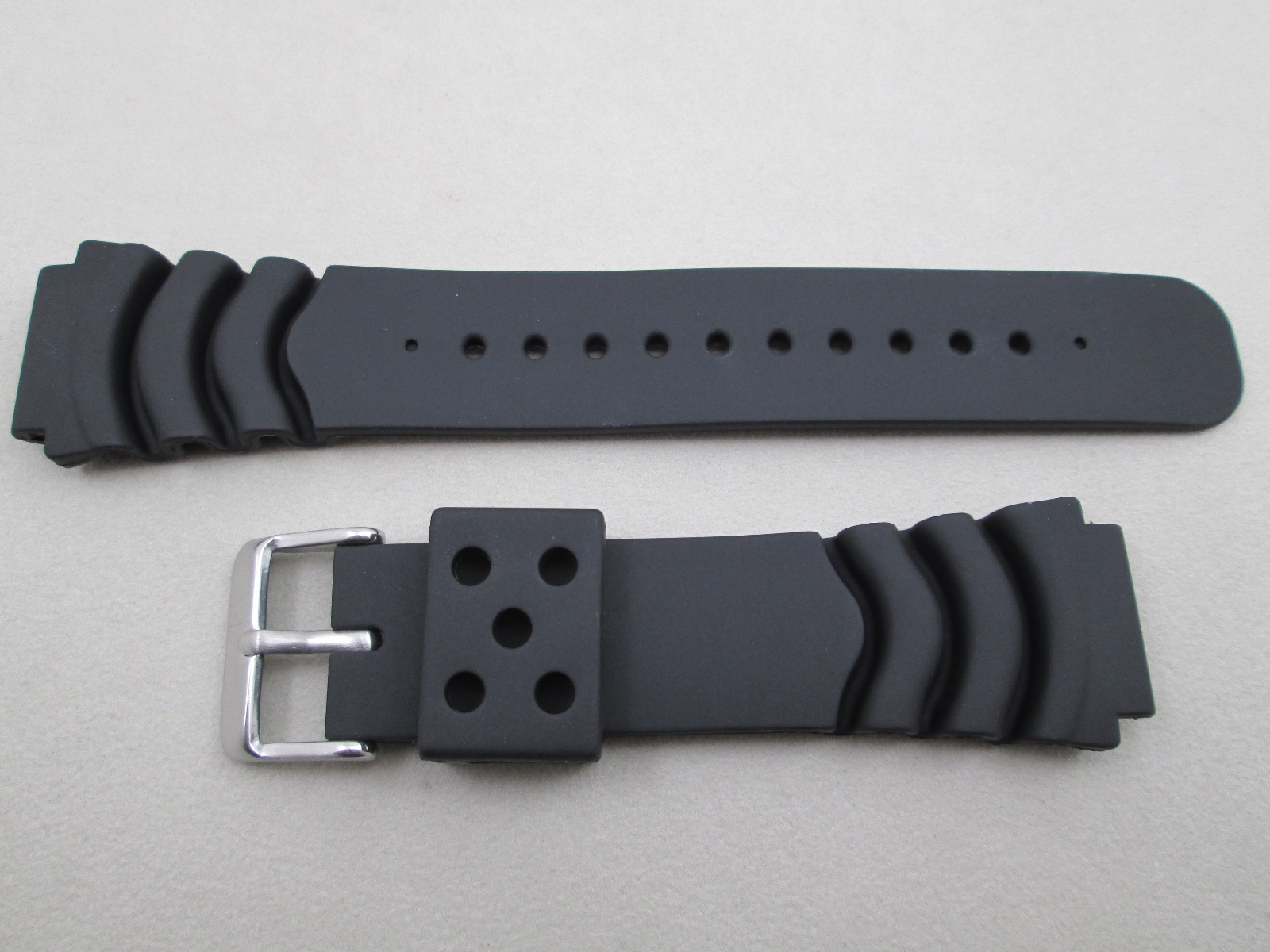 20mm lug wave vent dive polyurethane PU rubber watch band strap fits Seiko Z-20