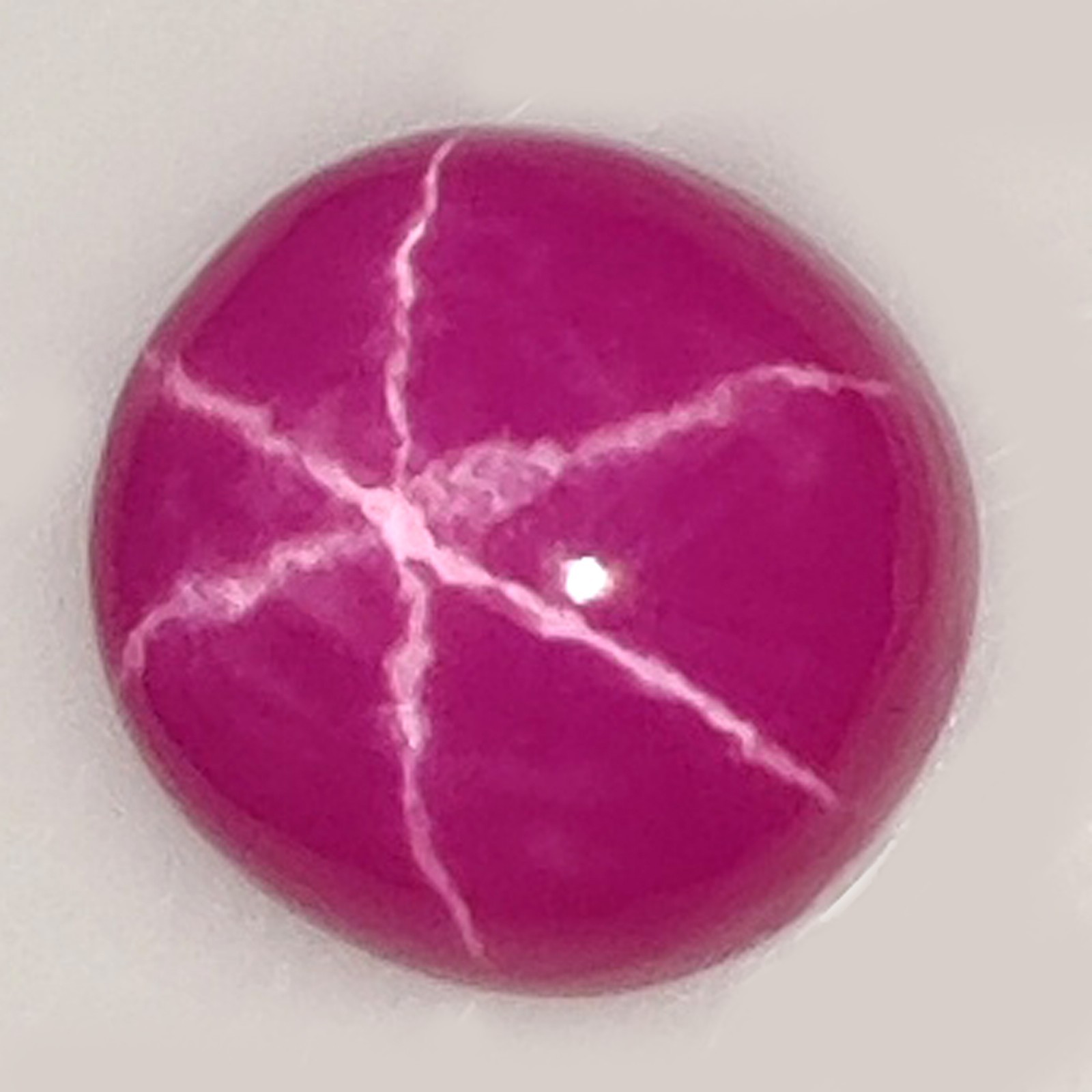 Natural Certified Mogok 6 Rays STAR Pink Ruby 12.00 MM Round Unheated Gemstone