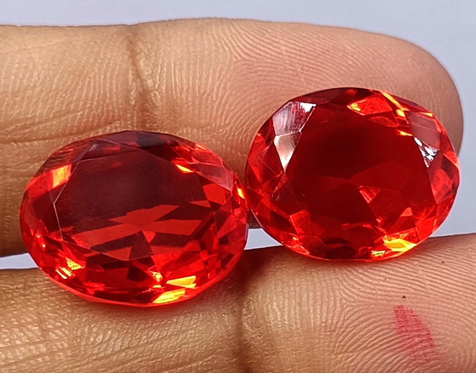 19.75 Ct Natural Mozambique Red Ruby Oval Shape Pair IGL Loose Gemstone 6JHC