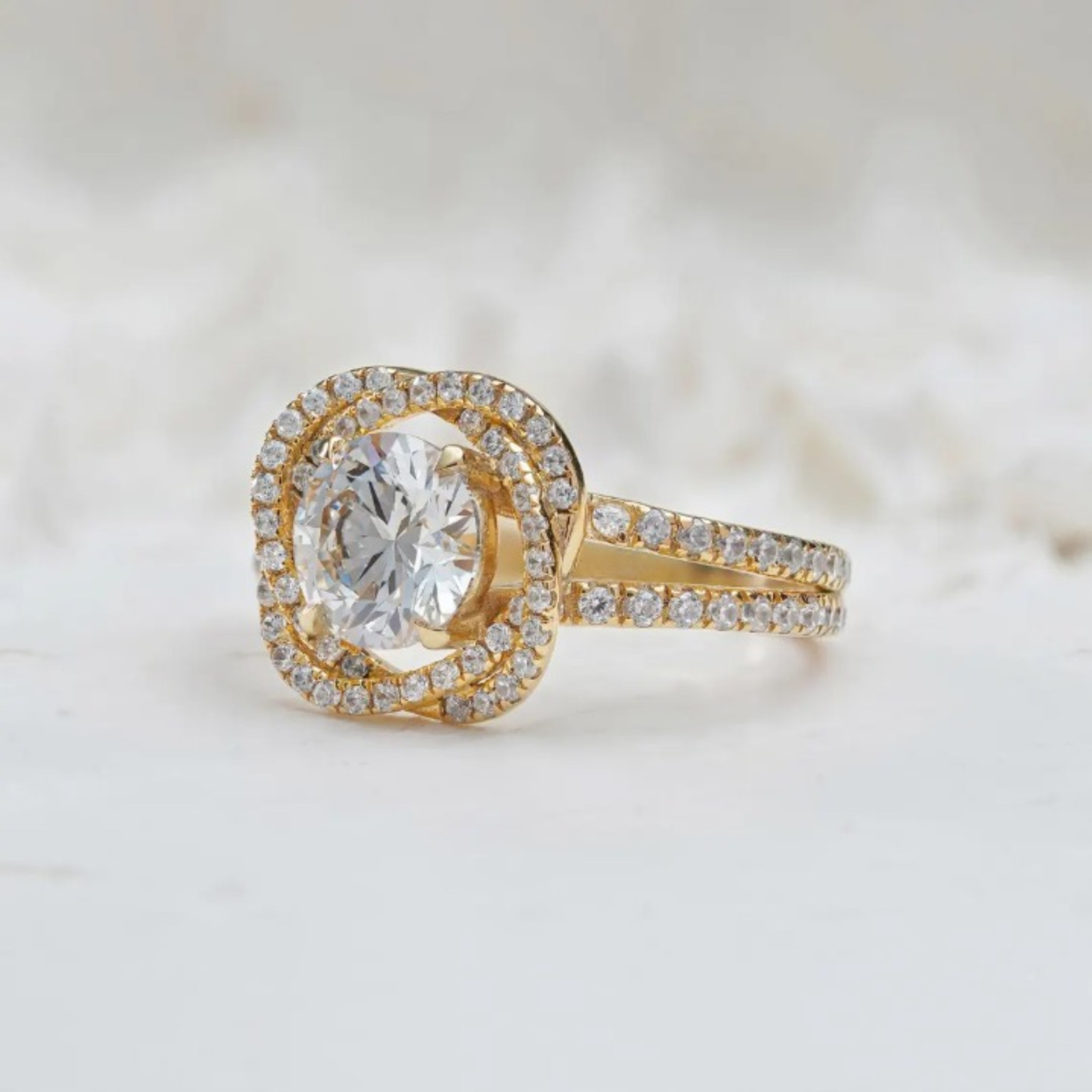 Solid 14k Yellow Gold 1.50 CT Lab Grown Diamond Ring | Round Cut Certified Gift