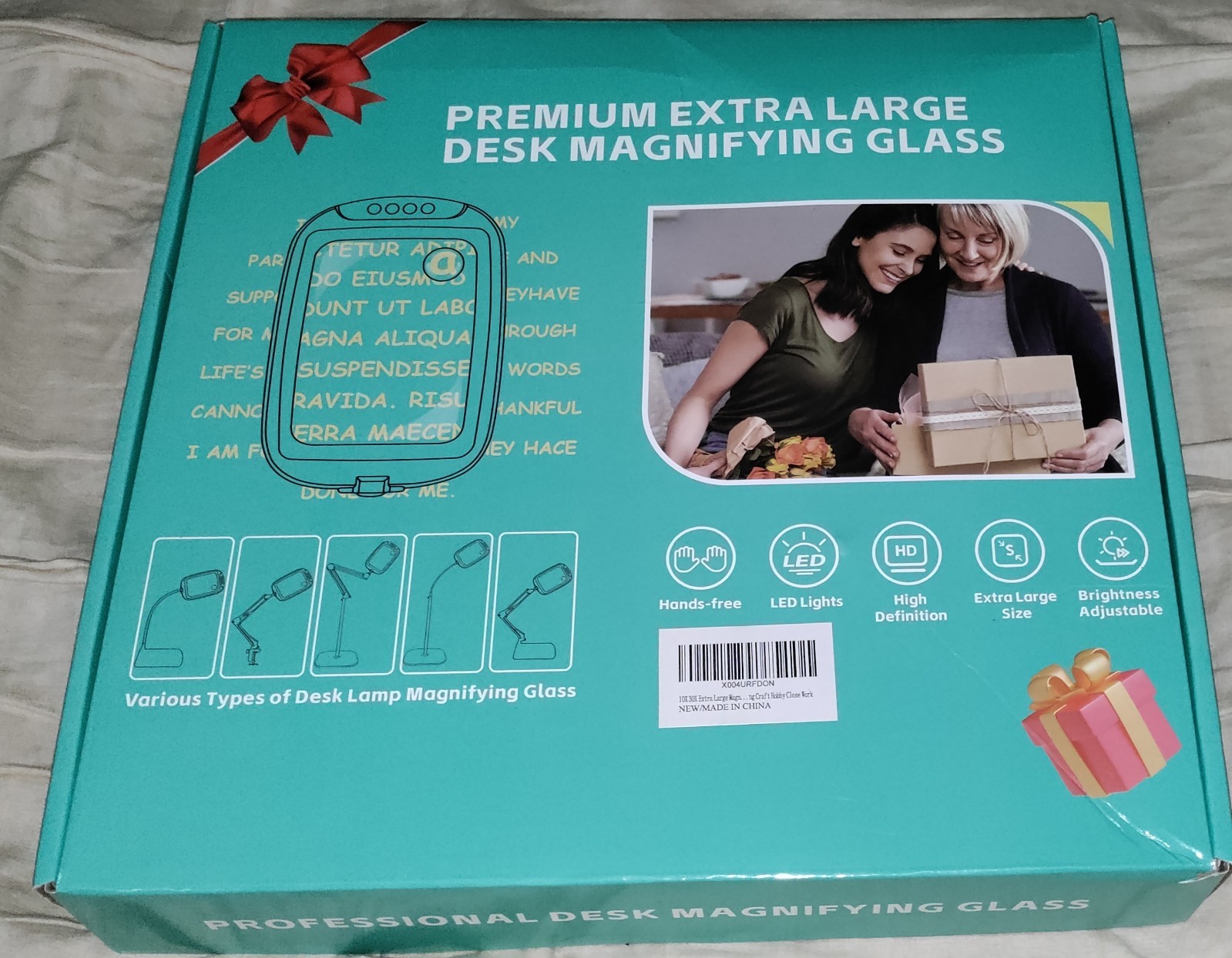 10X 30X Extra Large Magnifying Glass with Light and Stand,7-inch Lighted Magnifi