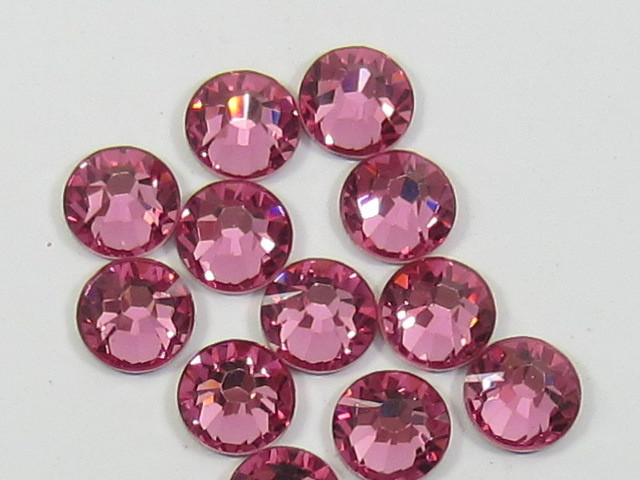 12ss ROSE STAR BRIGHT FLATBACK Rhinestones 1gr.