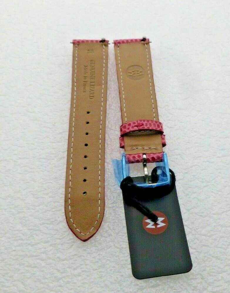 Genuine Michele 18mm Pink Lizard Watch Band Strap New